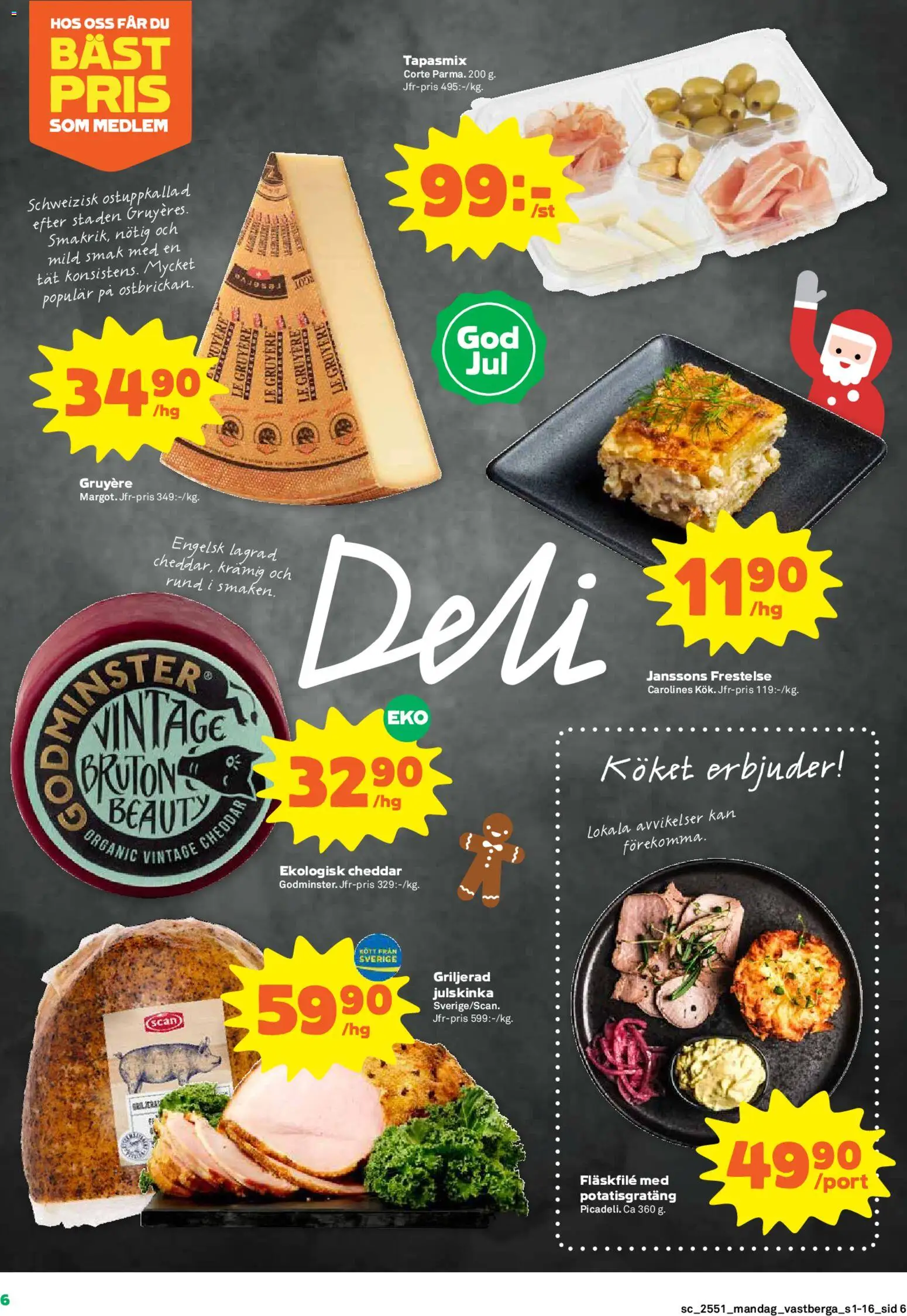 Coop Forum reklamblad aktuell från 15.12.2025 | Sida: 6 | Produkter: Cheddar, Potatisgratäng