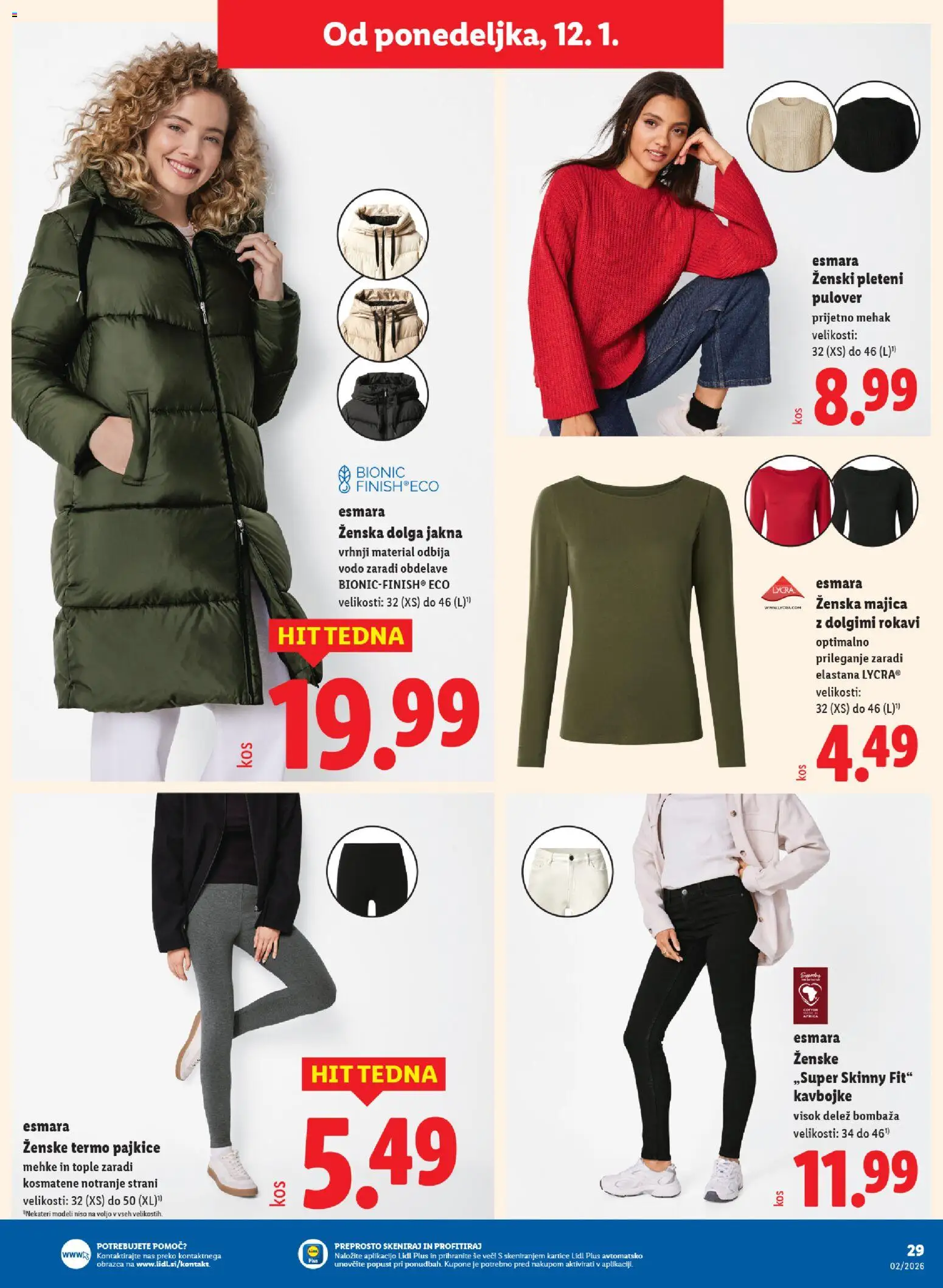 Novi Lidl katalog ponudbe – veljaven od 08.01.2026 | Stran: 41 | Izdelki: Pajkice, Majica, Pulover, Jakna