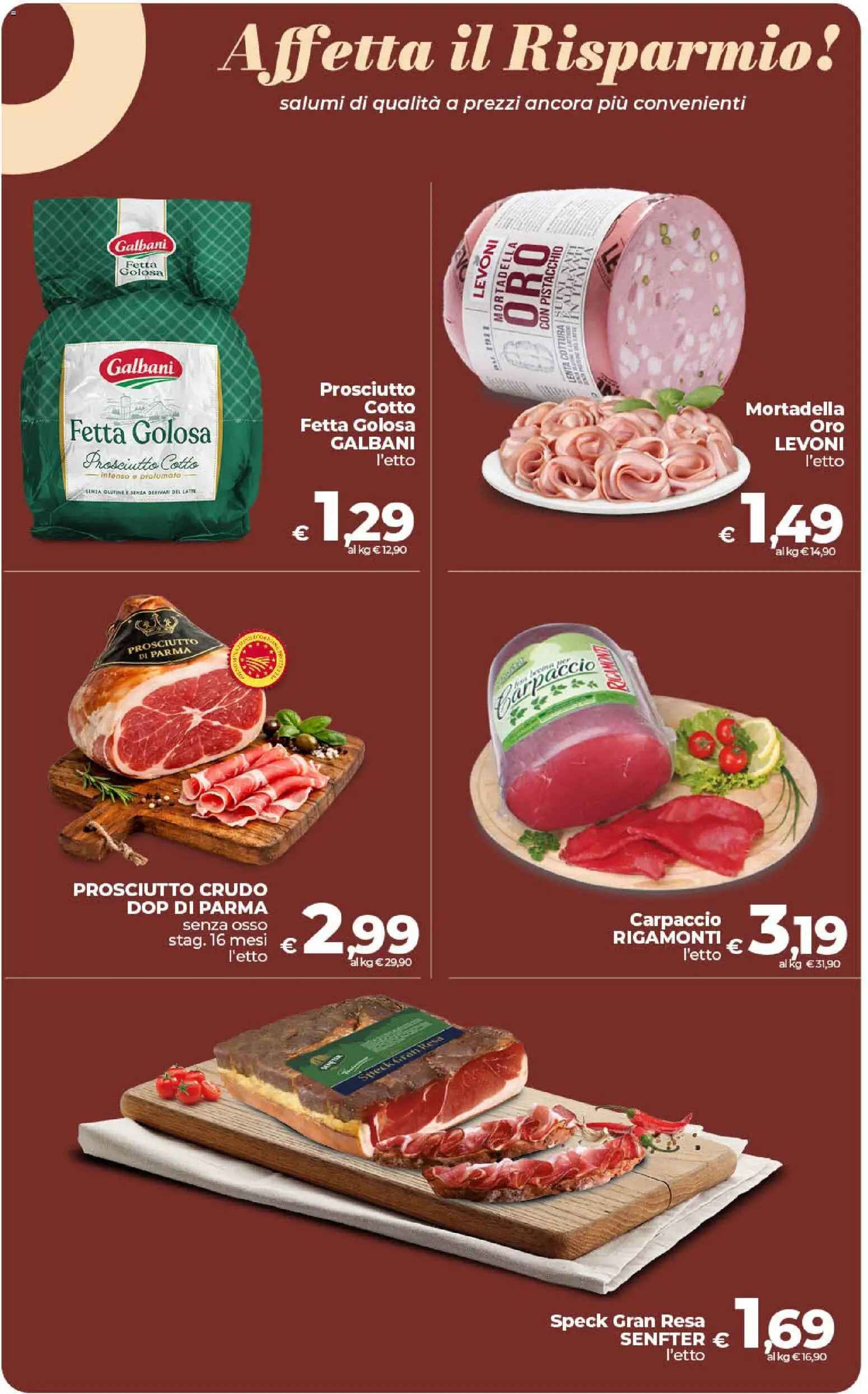 Volantino Ipercoop del 17.04.2026 | Pagina: 10 | Prodotti: Speck, Prosciutto Crudo, Prosciutto di Parma, Latte