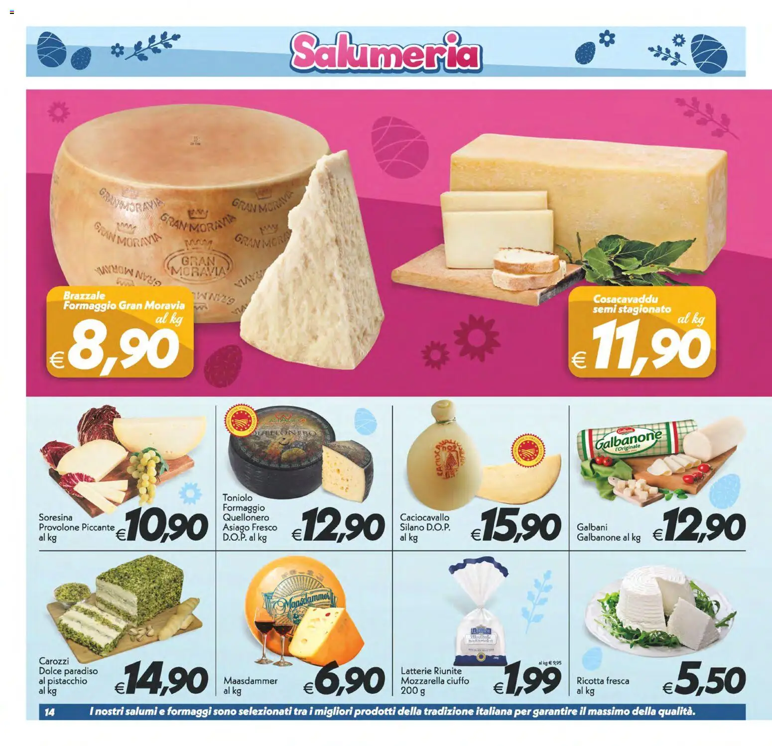 Volantino SuperConveniente del 27.03.2026 | Pagina: 14 | Prodotti: Provolone, Mozzarella, Formaggio, Ricotta