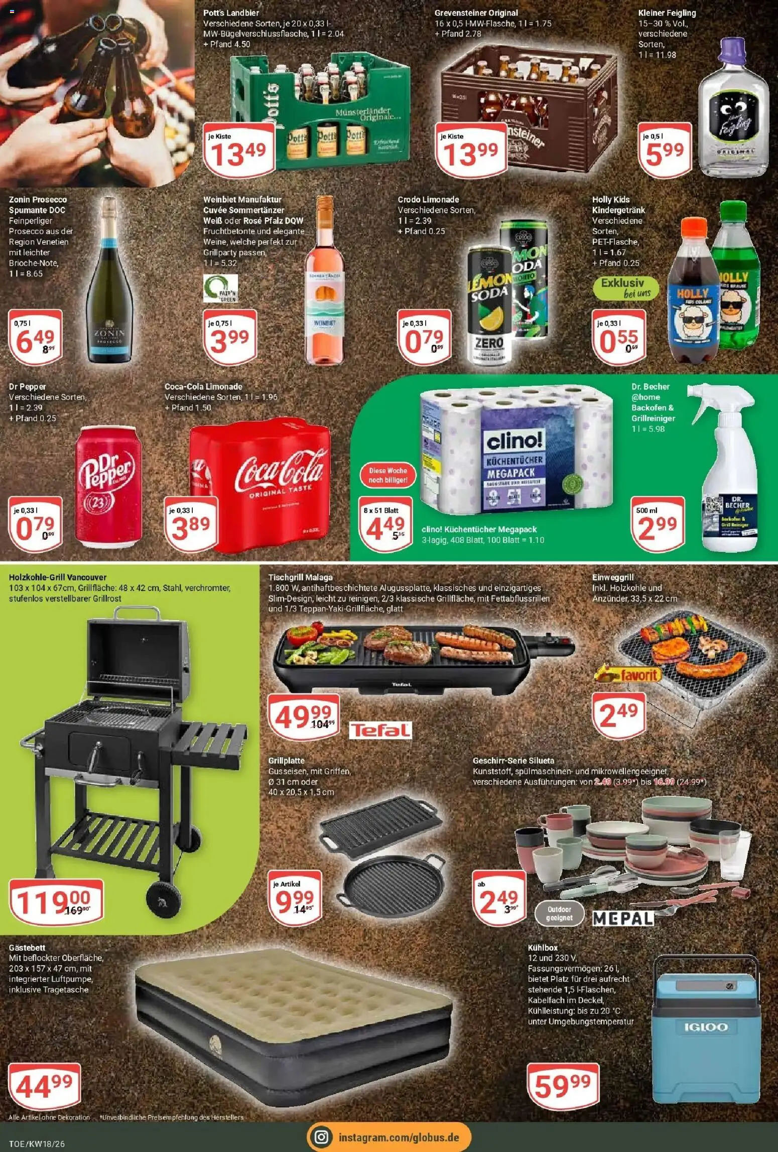 Globus Prospekt Tönisvorst	 – gültig ab 27.04.2026 | Seite: 23 | Produkte: Kleiner feigling, Limonade, Prosecco, Backofen