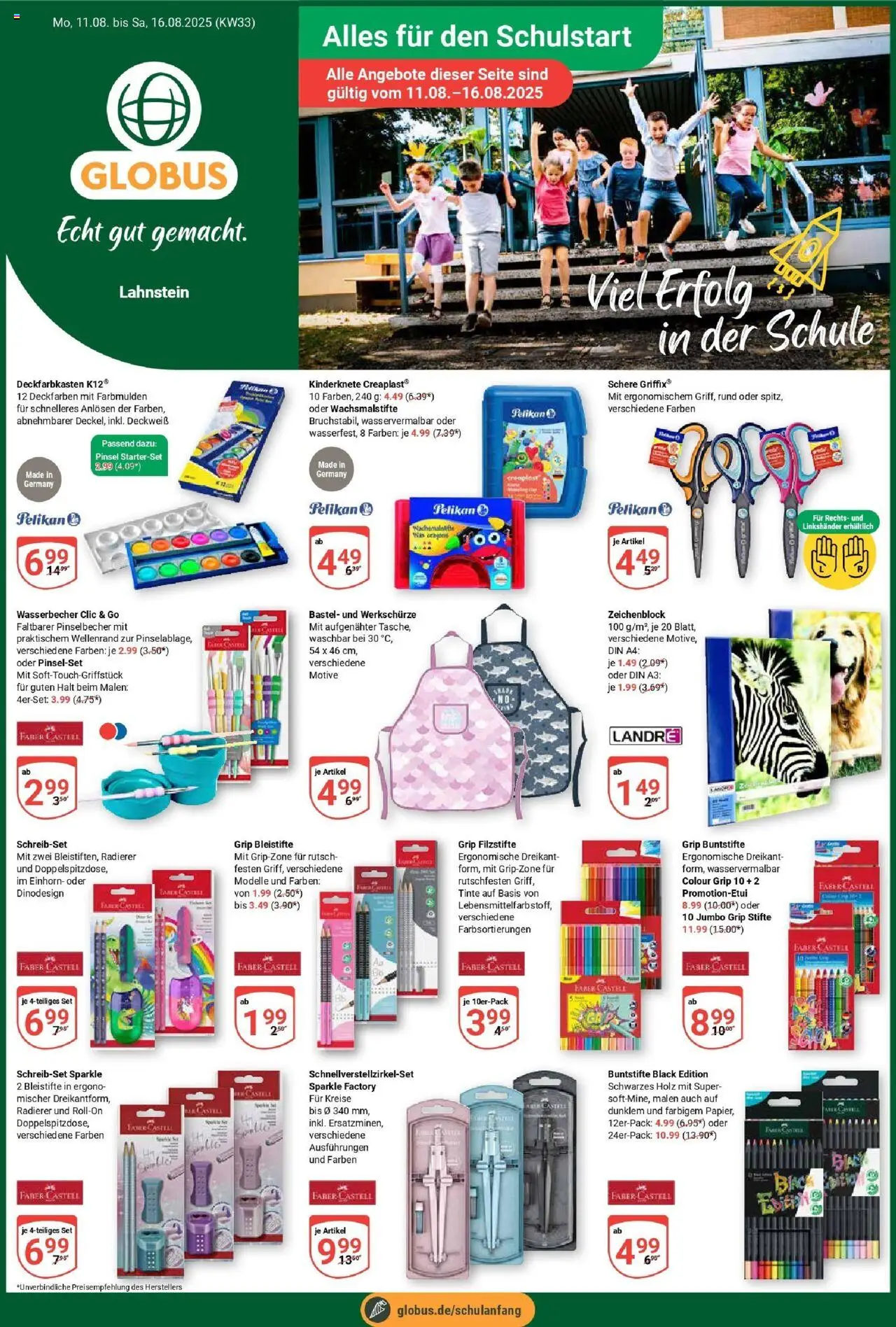 Globus prospekt Lahnstein	 - gültig ab dem 11.08.2025 | Seite: 1 | Produkte: Pinsel