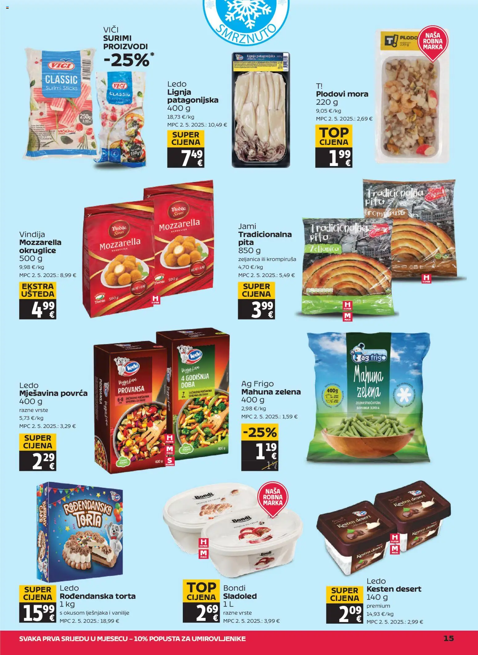 Tommy katalog | vrijedi od 30.10.2025 | Stranica: 15 | Proizvodi: Vindija, Kesten, Ledo, Sladoled