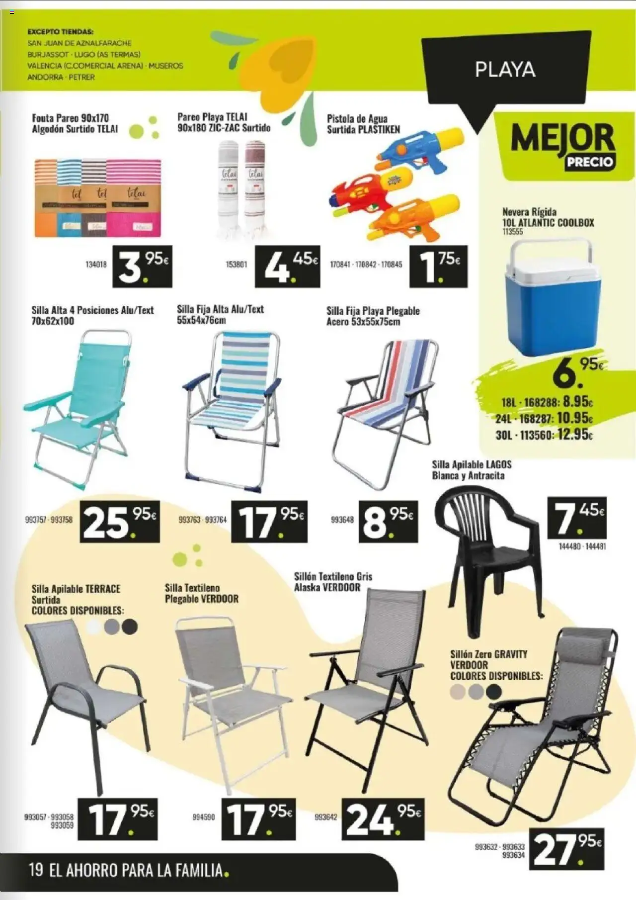 Family Cash folleto │ válido desde el 09.06.2025 | Página: 19 | Productos: Silla apilable, Nevera, Sillón, Silla