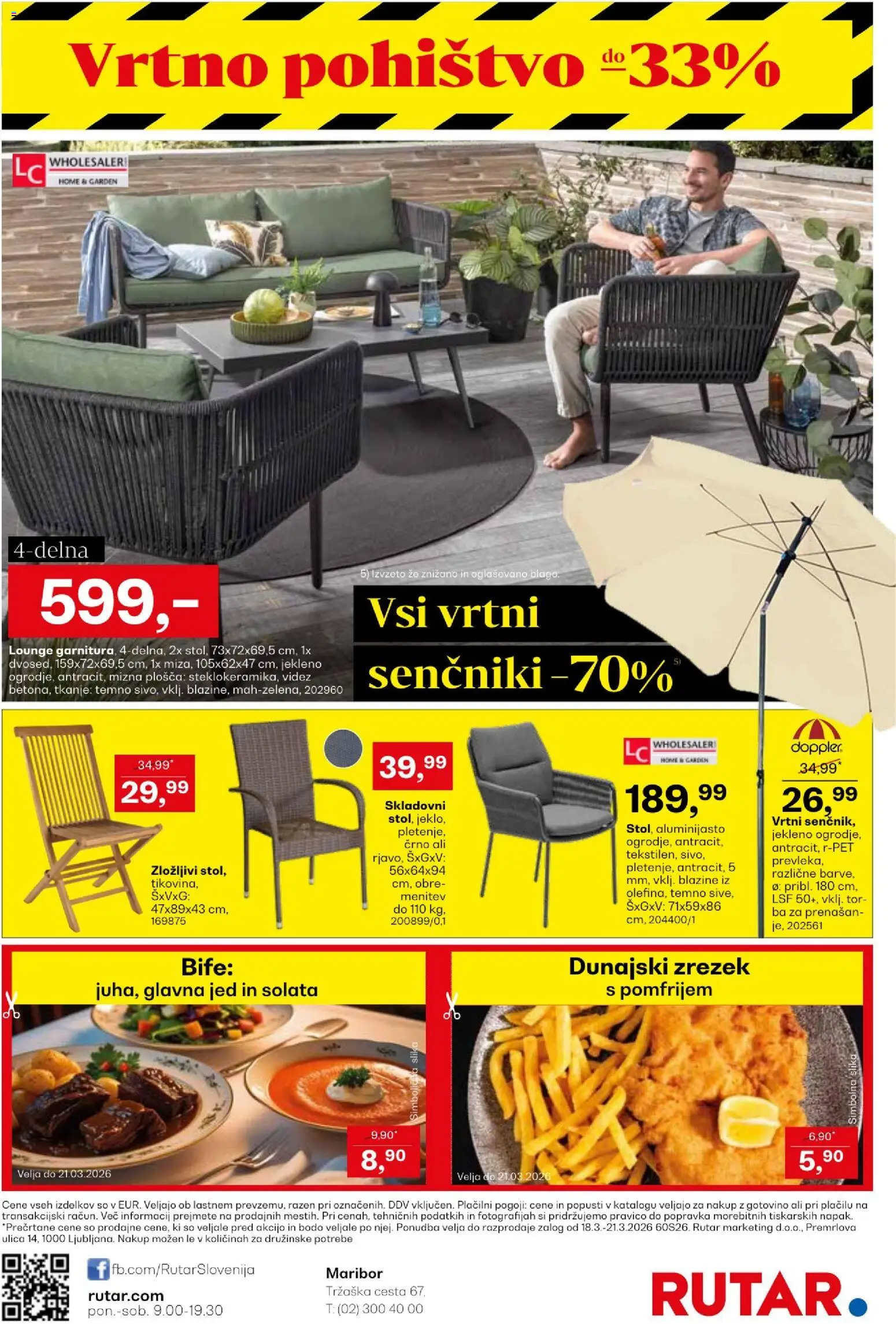 Novi Rutar katalog ponudbe – veljaven od 18.03.2026 | Stran: 8 | Izdelki: Pohištvo, Vrtno pohistvo, Solata