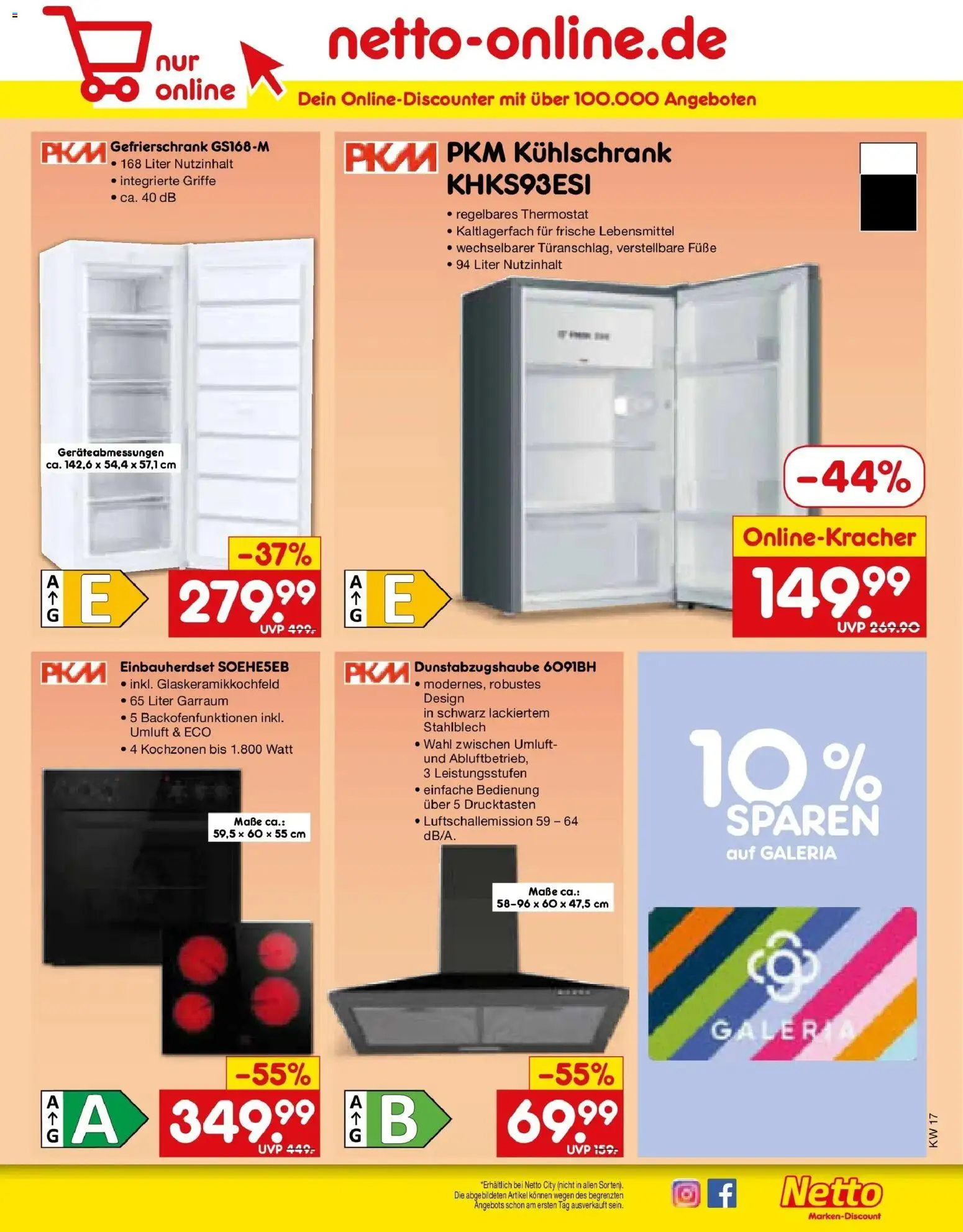 Netto Marken-Discount Prospekt Kremmen	 – gültig ab 20.04.2026 | Seite: 39 | Produkte: Gefrierschrank, Kühlschrank