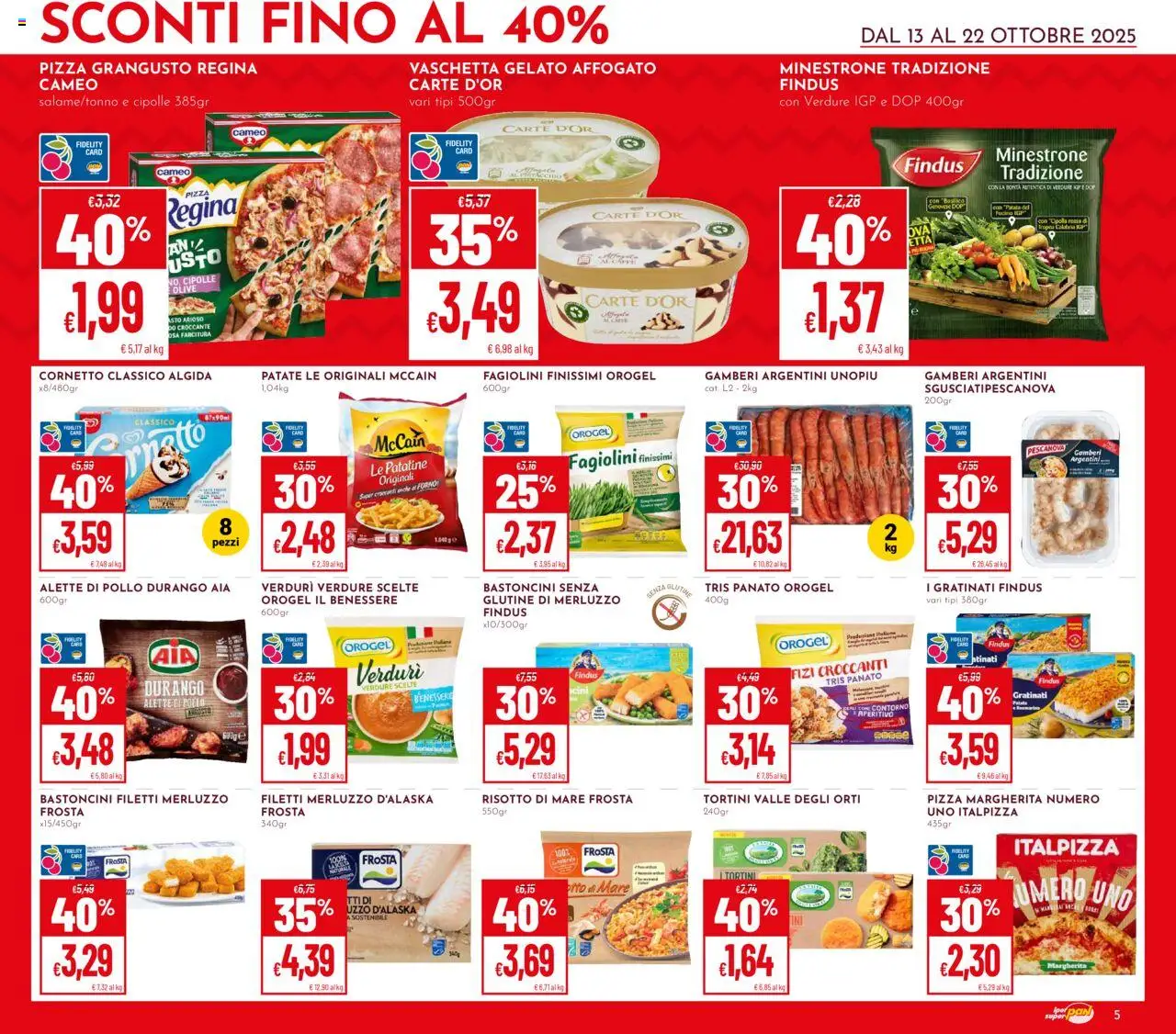 Volantino Pan del 13.10.2025 | Pagina: 5 | Prodotti: Pollo, Verdure, Forno, Aperitivo