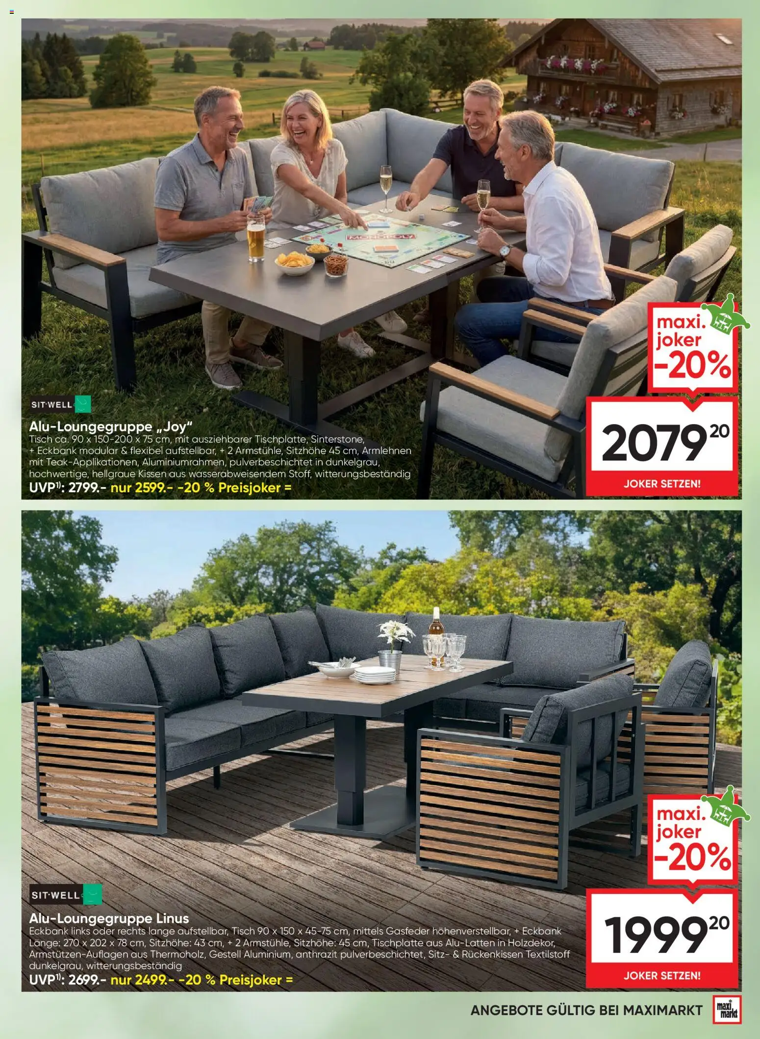 Maximarkt Gartenzeit ist Freizeit gültig ab 30.04.2026 | Seite: 7 | Produkte: Kissen, Tisch