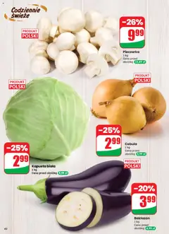 Dino Gazetka od 13.08.2025 | Strona: 40 | Produkty: Bakłażan, Kapusta, Kapusta biała