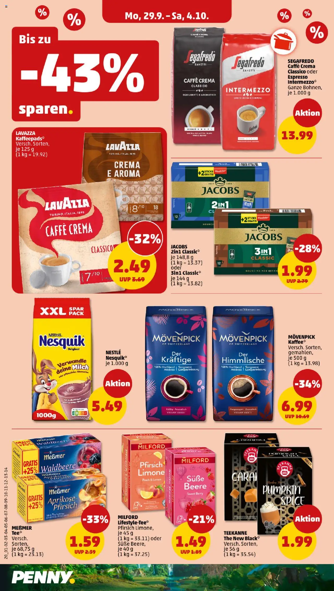 Penny Prospekt 	 – gültig ab 29.09.2025 | Seite: 20 | Produkte: Lavazza, Milch, Messmer, Pfirsich