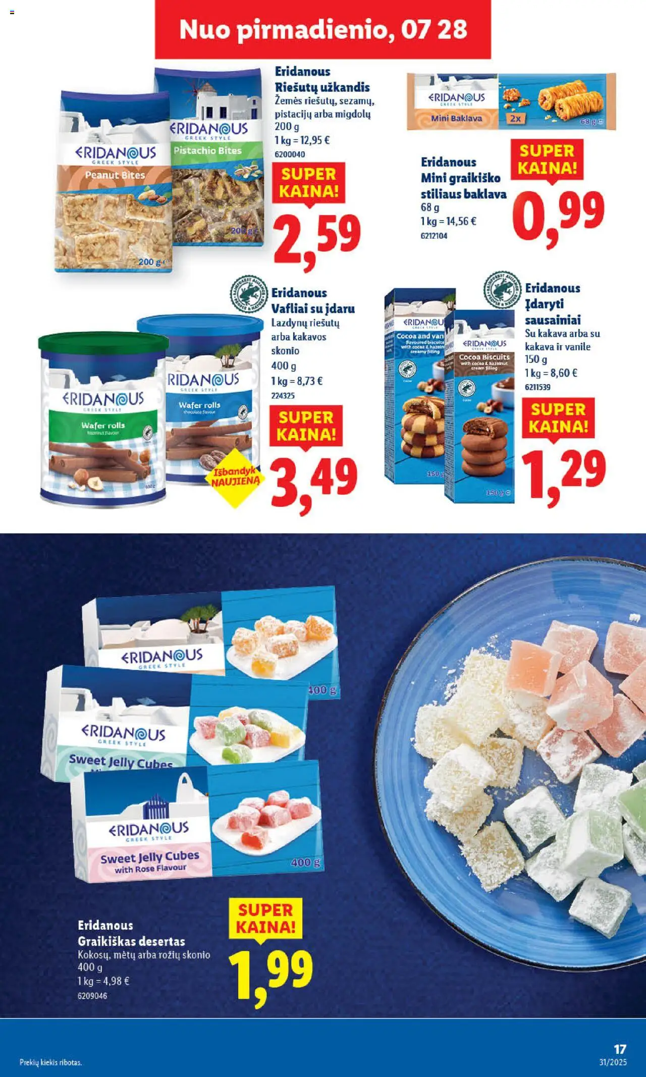 LIDL - Leidinys│galioja nuo 31.07.2025 | Puslapis: 25 | Prekių: Sausainiai, Vafliai