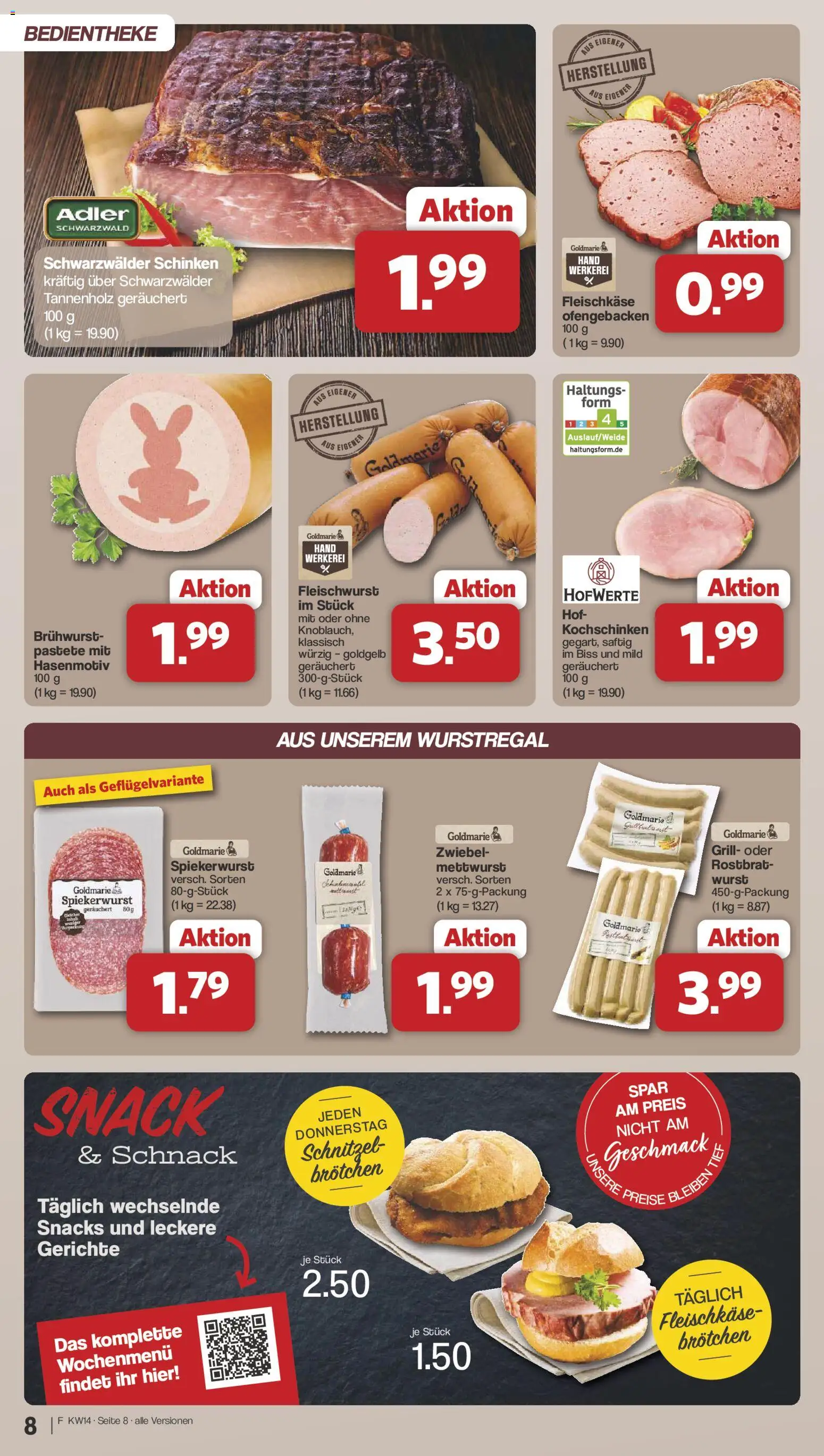 Famila Nordwest Prospekt 	 – gültig ab 30.03.2026 | Seite: 8 | Produkte: Grill, Schnitzel, Wurst, Schinken