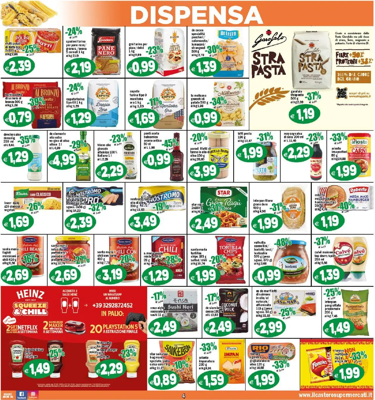 Volantino Il Castoro del 08.10.2025 | Pagina: 4 | Prodotti: Fagioli, Barbecue, Olio extra vergine, Hamburger