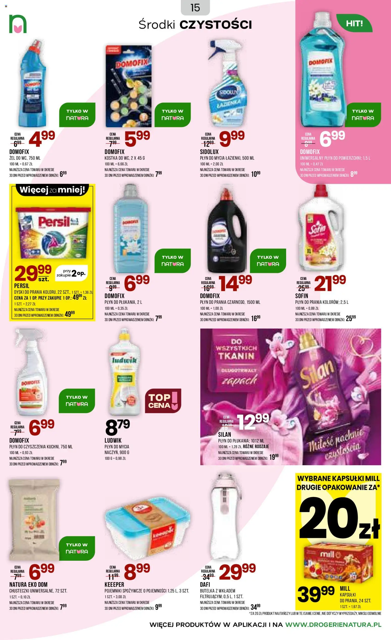 Drogerie Natura Gazetka od 20.01.2026 | Strona: 15 | Produkty: Persil, Cleaner, Detergent