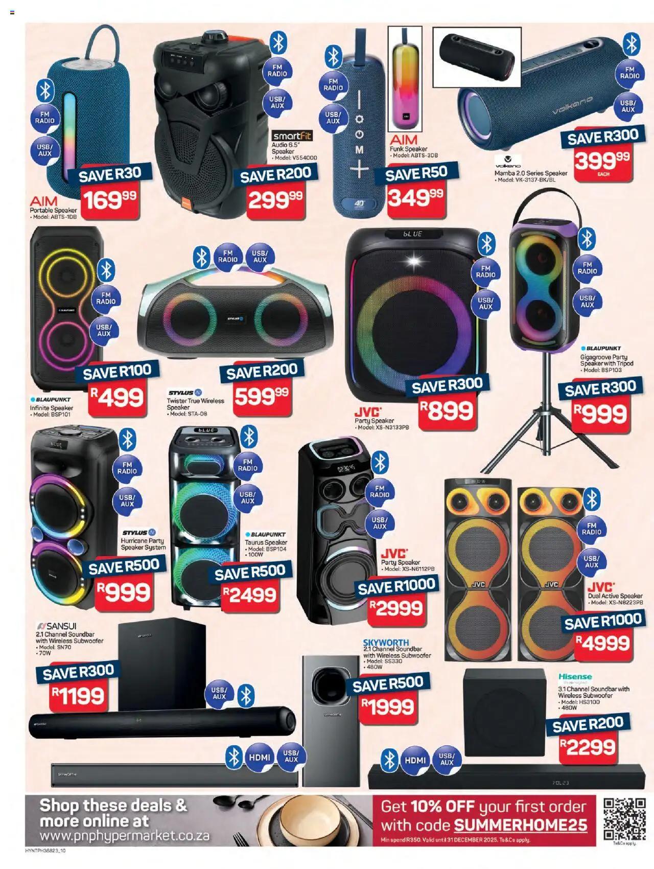 New Pick n Pay catalogue – valid from 22.09.2025 | Page: 10 | Products: Audio, Radio, Speaker, Subwoofer