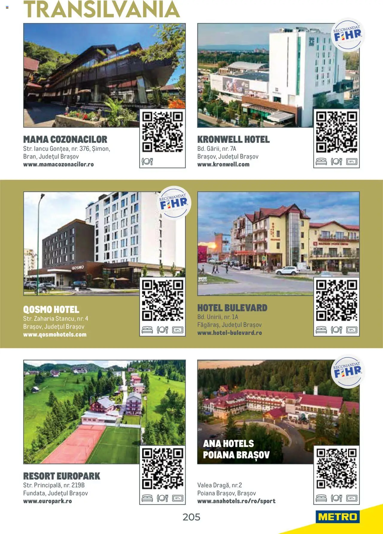 Metro catalog - Ghid de călătorie România – valabil de la 01.08.2025 | Pagină: 205