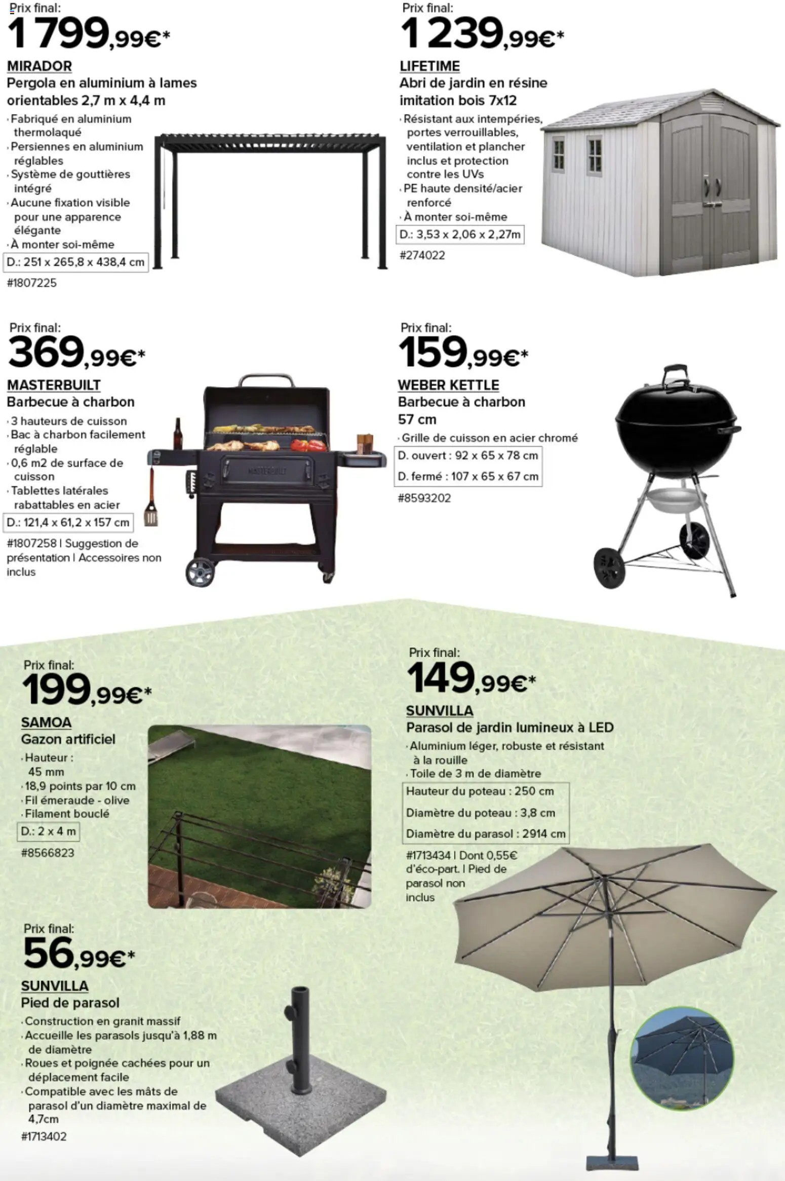 {H1} | Page: 2 | Produits: Olive, Barbecue, Portes, Abri de jardin