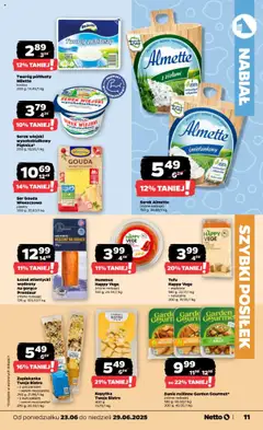 Netto gazetka - Spożywcza od 23.06.2025 | Strona: 11 | Produkty: Serek, Łosoś, Serek wiejski, Nuggets