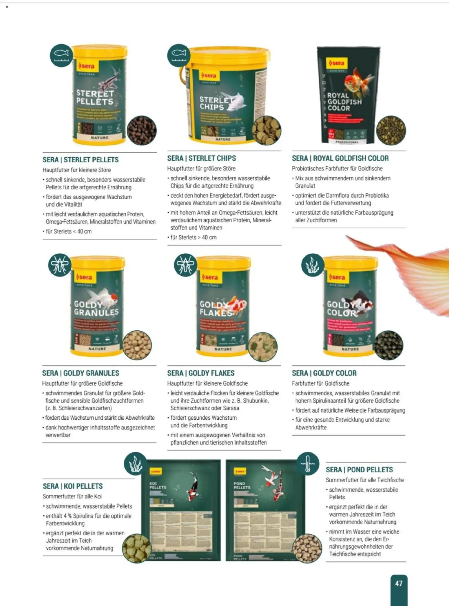 zookauf Themenkatalog Teich – gültig ab 23.03.2026 | Seite: 47 | Produkte: Wasser, Chips, Flocken