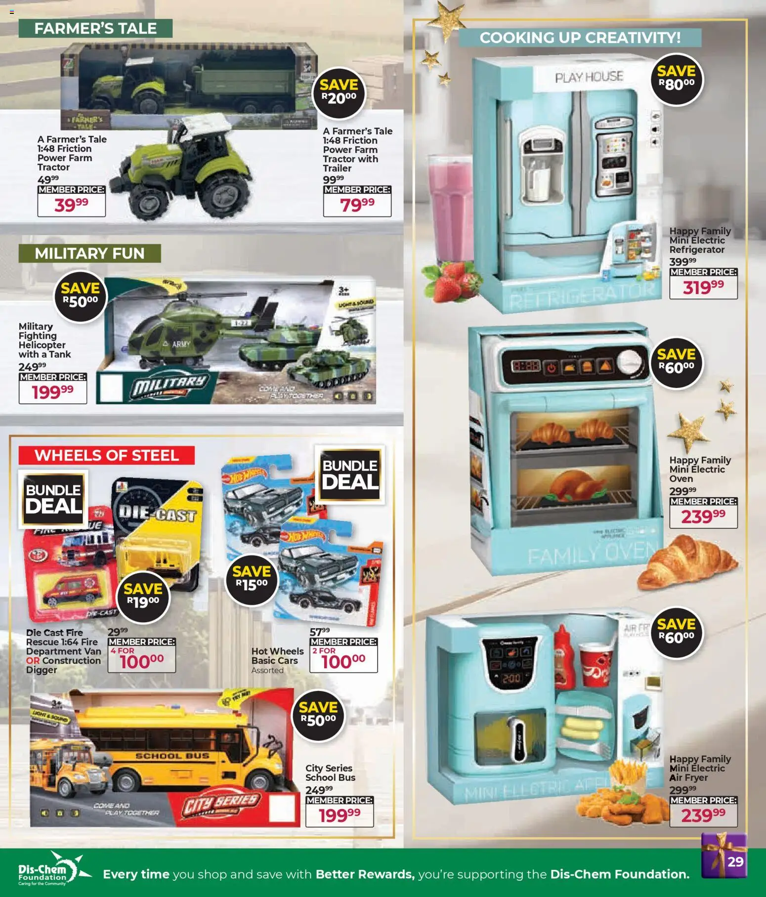 New Dis-Chem catalogue – valid from 29.10.2025 | Page: 29 | Products: Tank, Refrigerator, Fryer, Air fryer