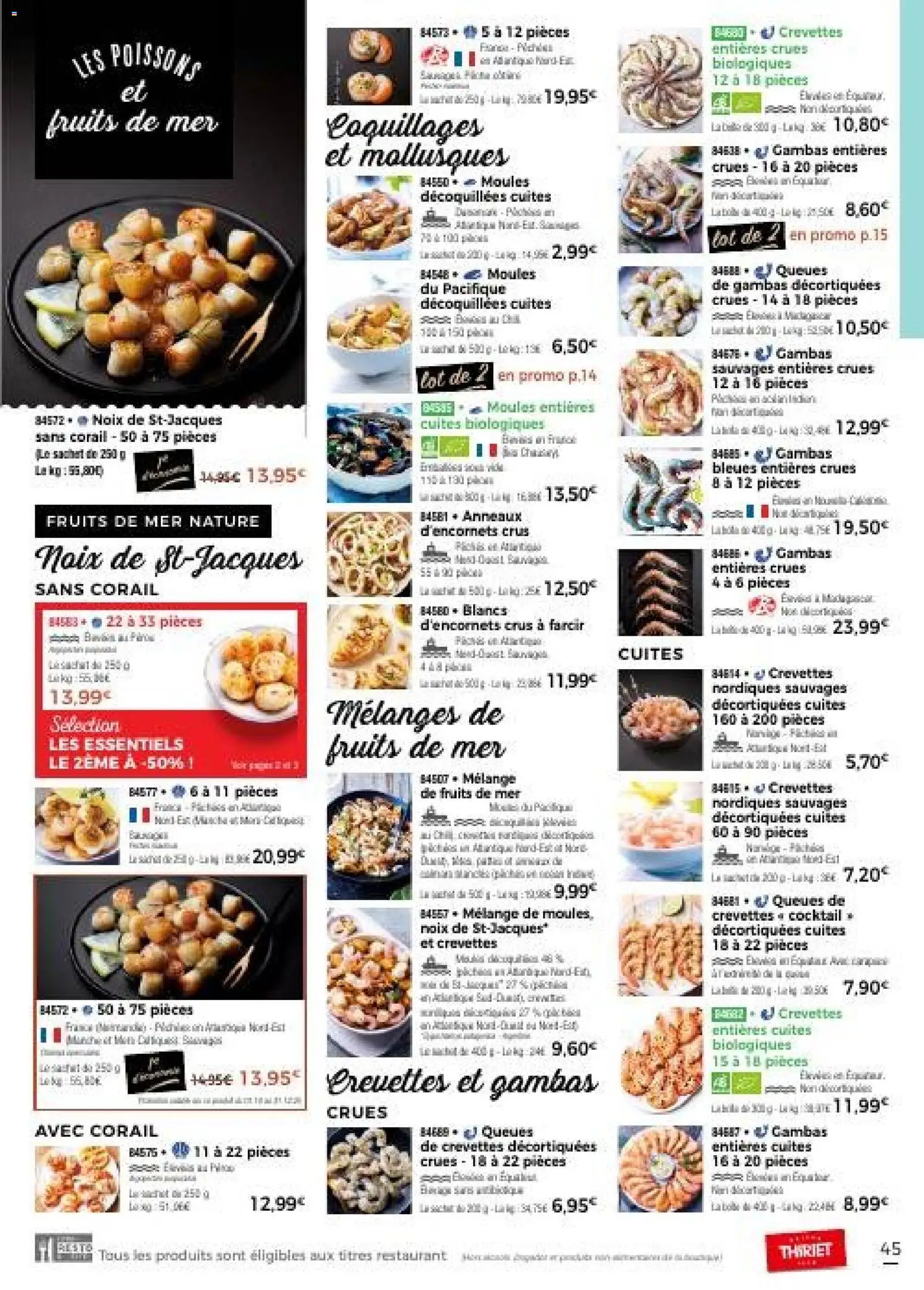 {H1} | Page: 45 | Produits: Fruits de mer, Crevettes, Noix