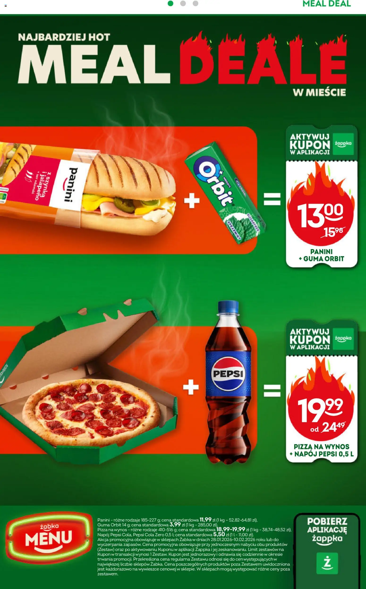 Żabka Gazetka od 28.01.2026 | Strona: 44 | Produkty: Pepsi, Panini, Szynka, Pizza