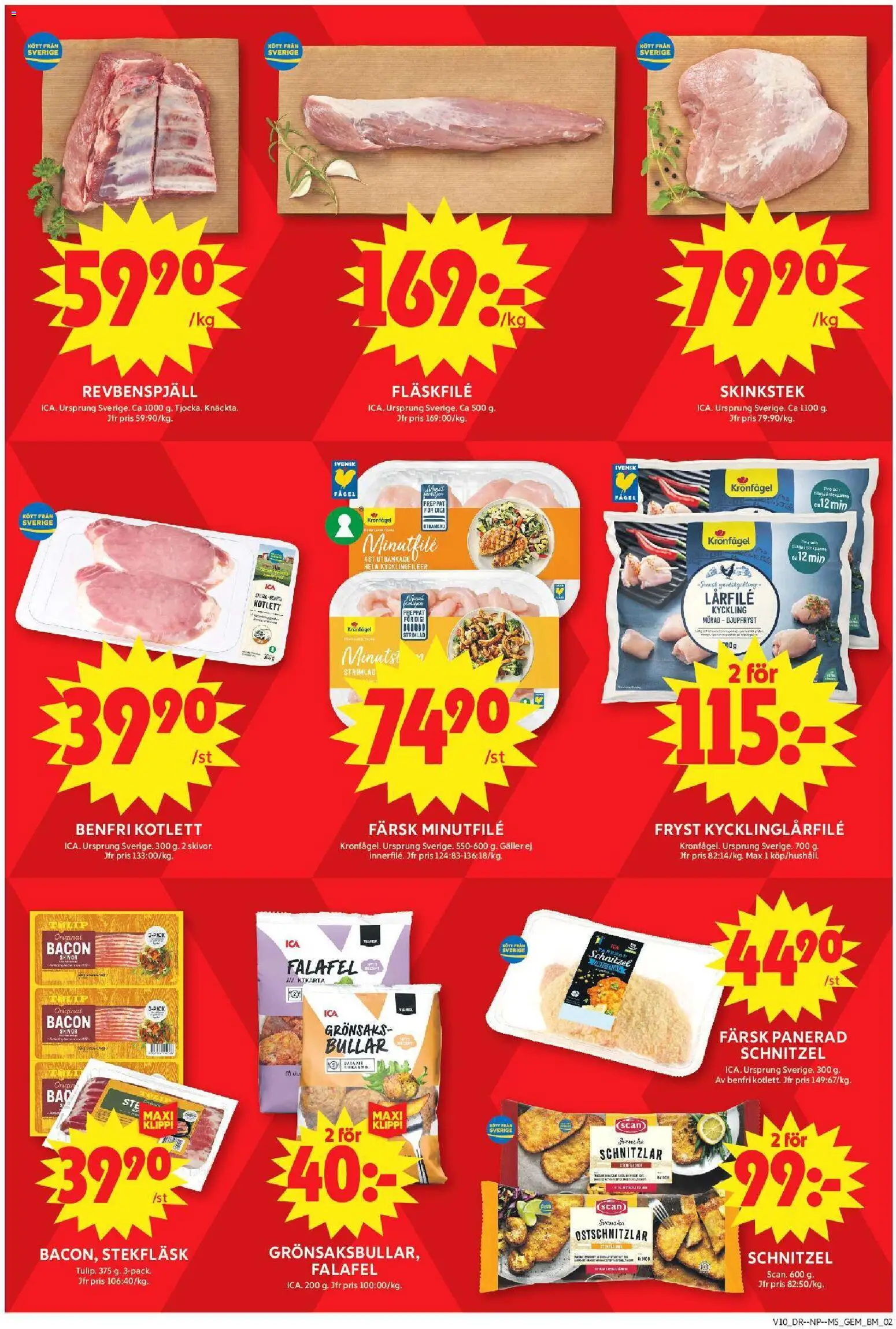 ICA Maxi reklamblad aktuell från 02.03.2026 | Sida: 2 | Produkter: Gem, Bacon, Galler, Falafel