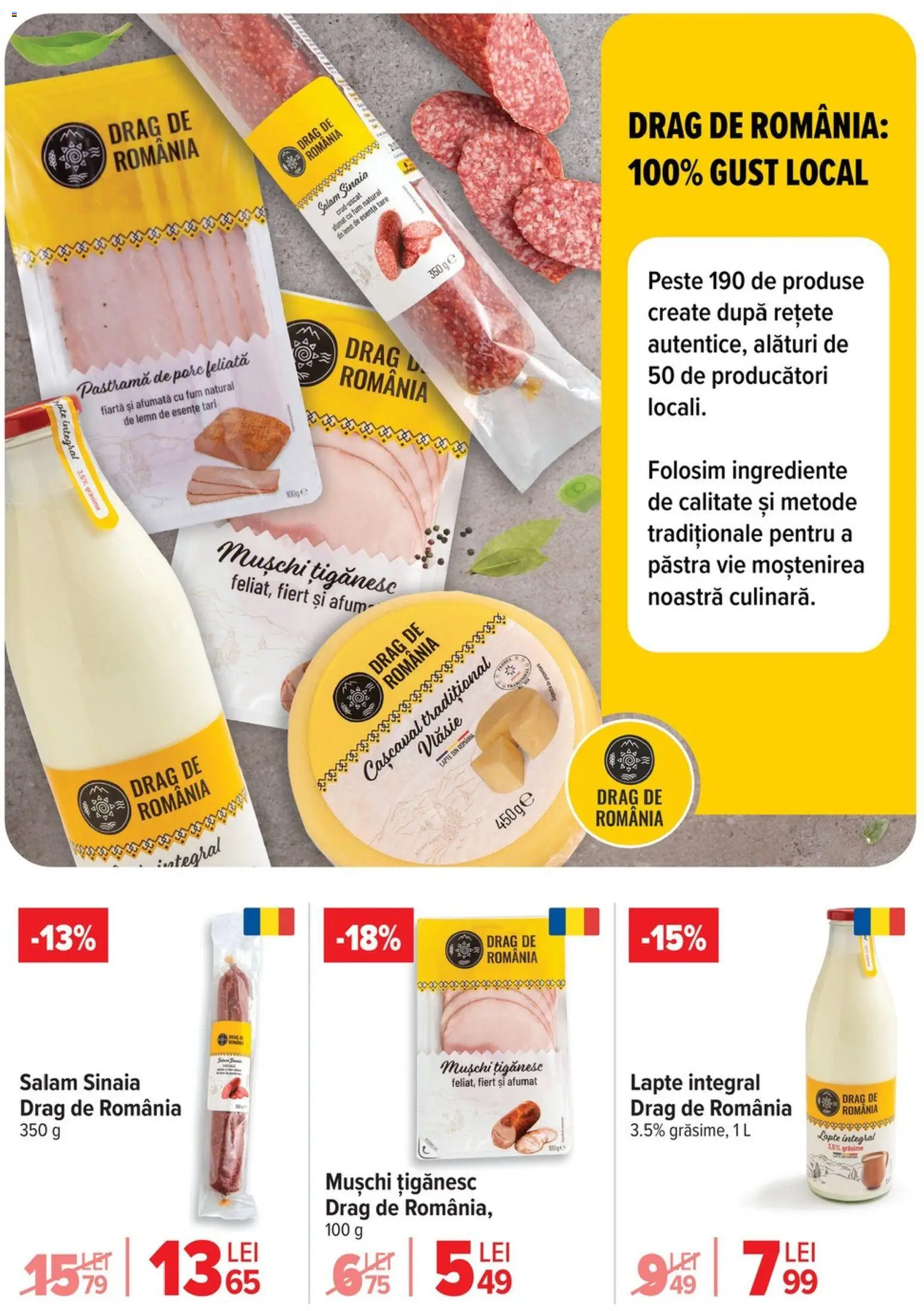 Noul catalog Carrefour – valabil de la 06.04.2026 | Pagină: 11 | Produse: Cașcaval, Lapte, Salam, Pește