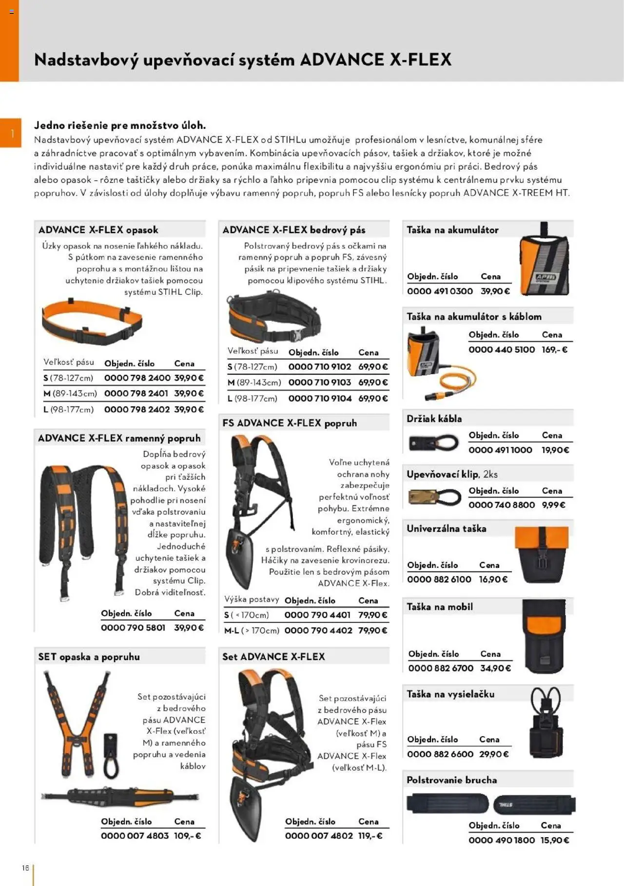 Nové STIHL akcie – leták je platný od 01.04.2025 | Strana: 16 | Produkty: Pás, Mobil, Akumulátor, Opasok
