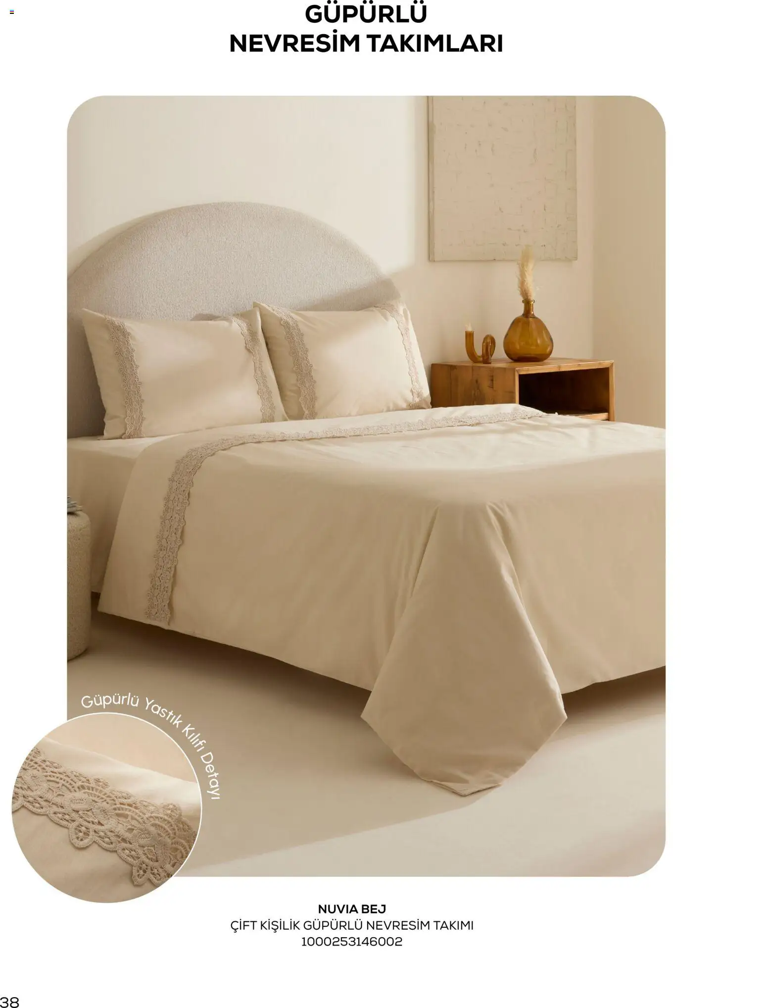 Karaca Home - Katalog Sezonsuz Karaca Home Şıklığı - İlkbahar / Yaz 2026 - 01.03.2026 tarihinden itibaren geçerlidir | Sayfa: 38 | Ürünler: Yastık, Nevresim, Yastık kılıfı, Nevresim takımları