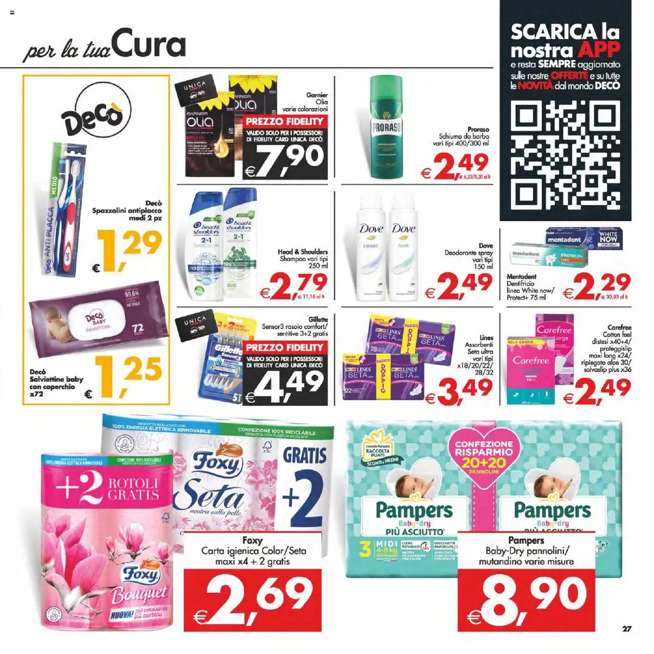 Volantino Decò del 12.09.2025 | Pagina: 31 | Prodotti: Schiuma da barba, Deodorante, Dentifricio, Pampers
