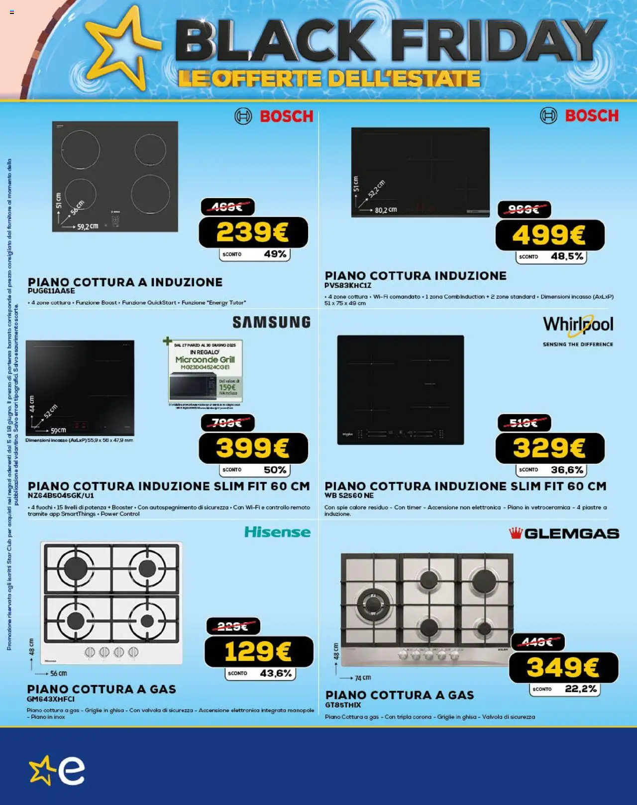 Volantino Euronics del 05.06.2025 | Pagina: 20 | Prodotti: Microonde, Piano cottura, The, Piano cottura induzione