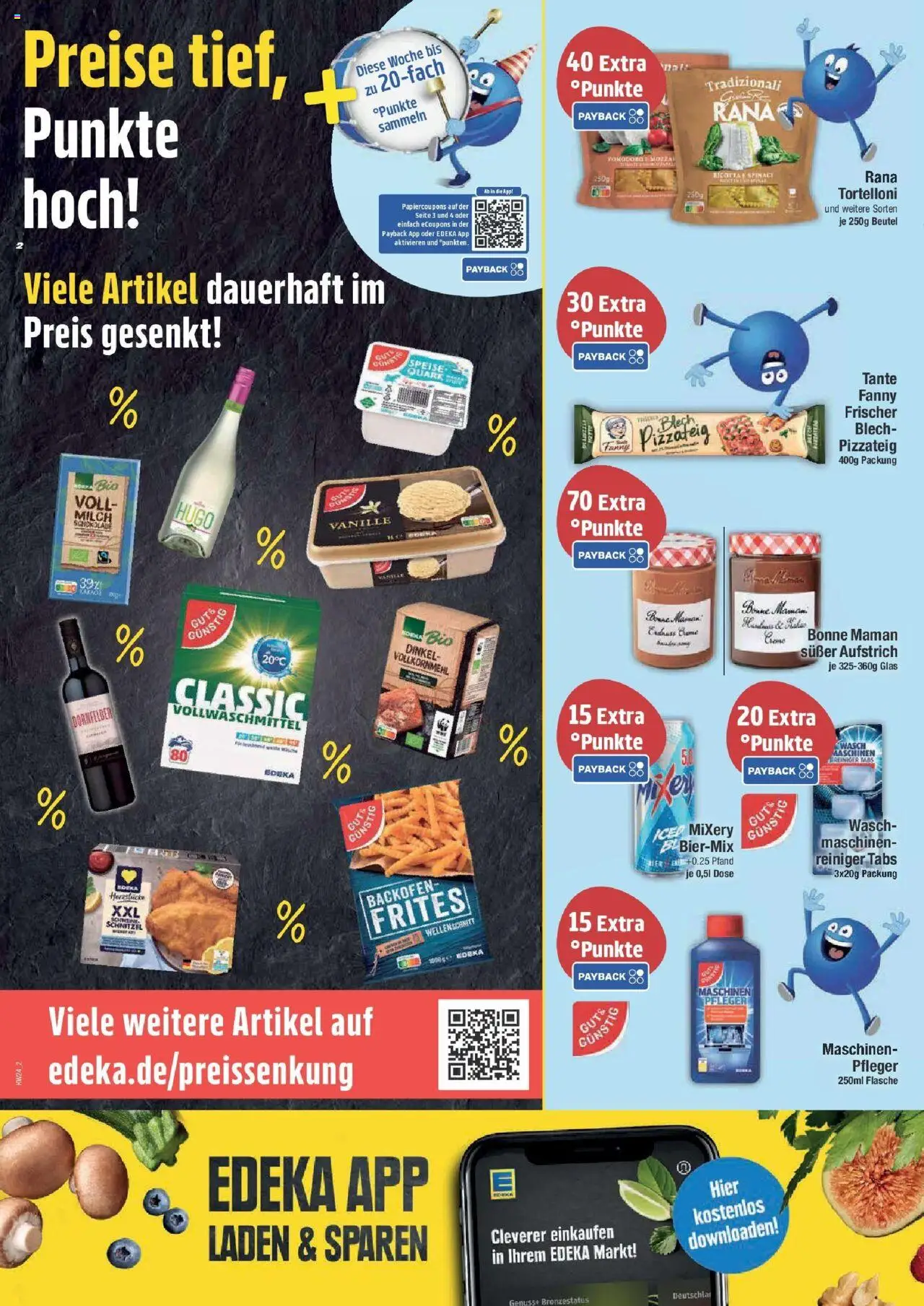 Edeka prospekt Hunderdorf	 - gültig ab dem 08.06.2025 | Seite: 2 | Produkte: Quark, Schnitzel, Pizza, Bonne maman