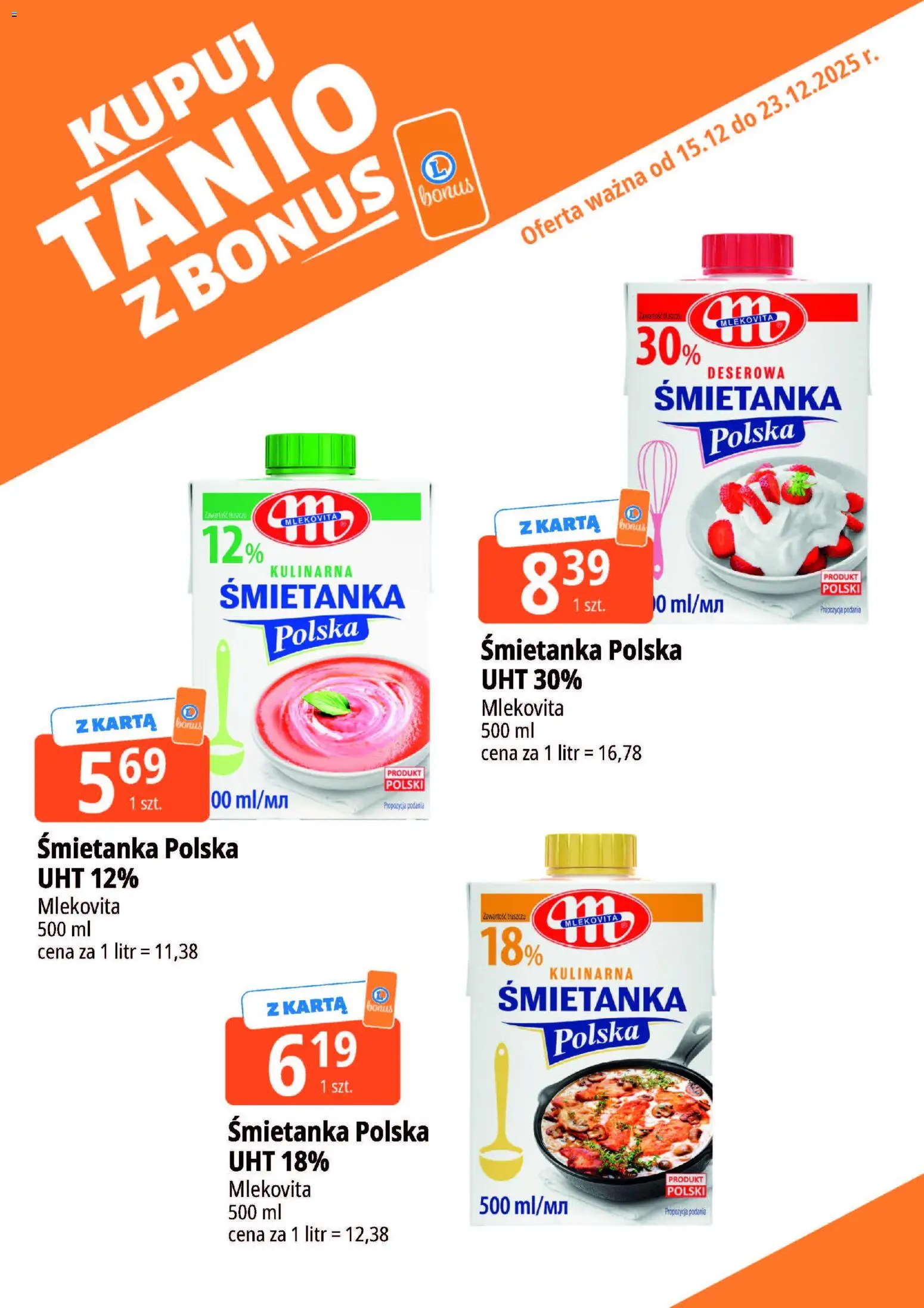 E.Leclerc Gazetka - Warszawa Ursynów kupony dodatkowe od 15.12.2025 | Strona: 25 | Produkty: Karta
