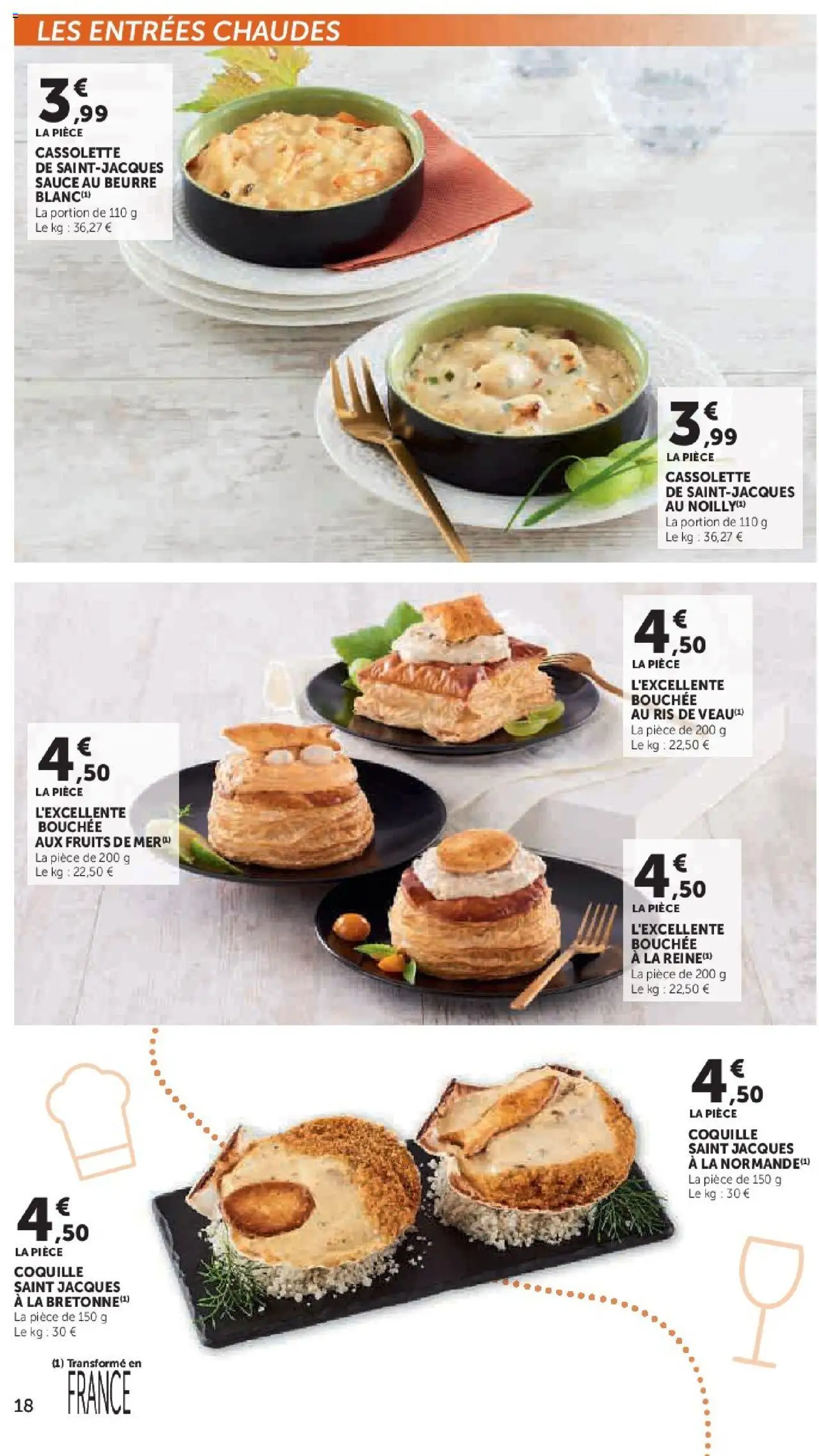 {H1} | Page: 18 | Produits: Fruits de mer, Beurre