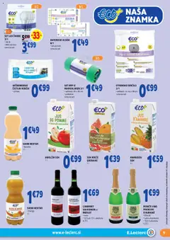 E.leclerc katalog │ velja od 23.07.2025 | Stran: 9 | Izdelki: Vložki, Kos, Vino, Mango