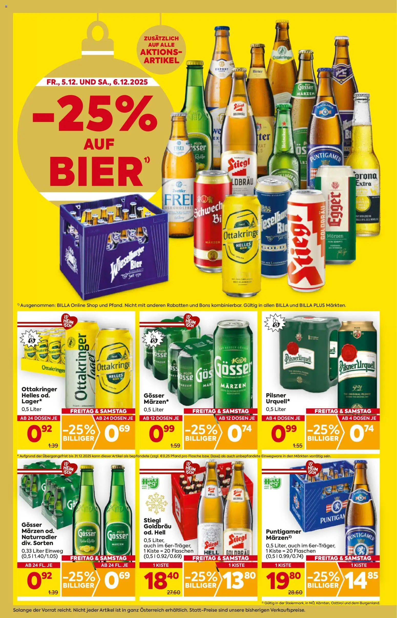Billa Flugblatt - Niederösterreich gültig ab 04.12.2025 | Seite: 2 | Produkte: Bier