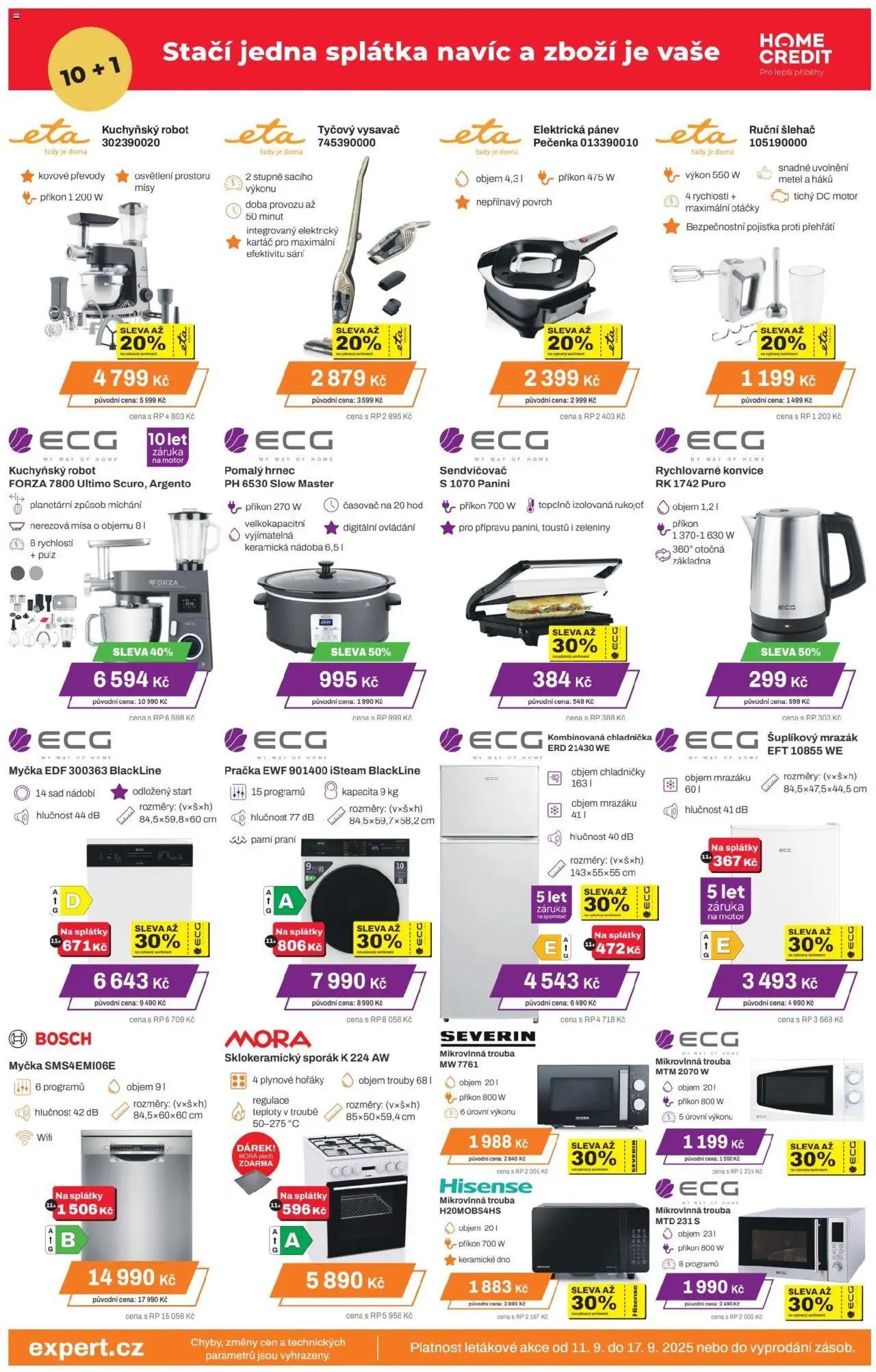 Expert elektro leták od 11.09.2025 | Strana: 7 | Produkty: Nádobí, Plech, Chladnička, Časovač