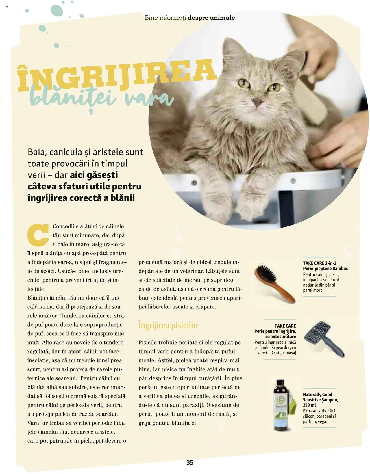 Catalog Fressnapf - Vară – valabil de la 05.05.2025 | Pagină: 35 | Produse: Perie, Cremă, Apă