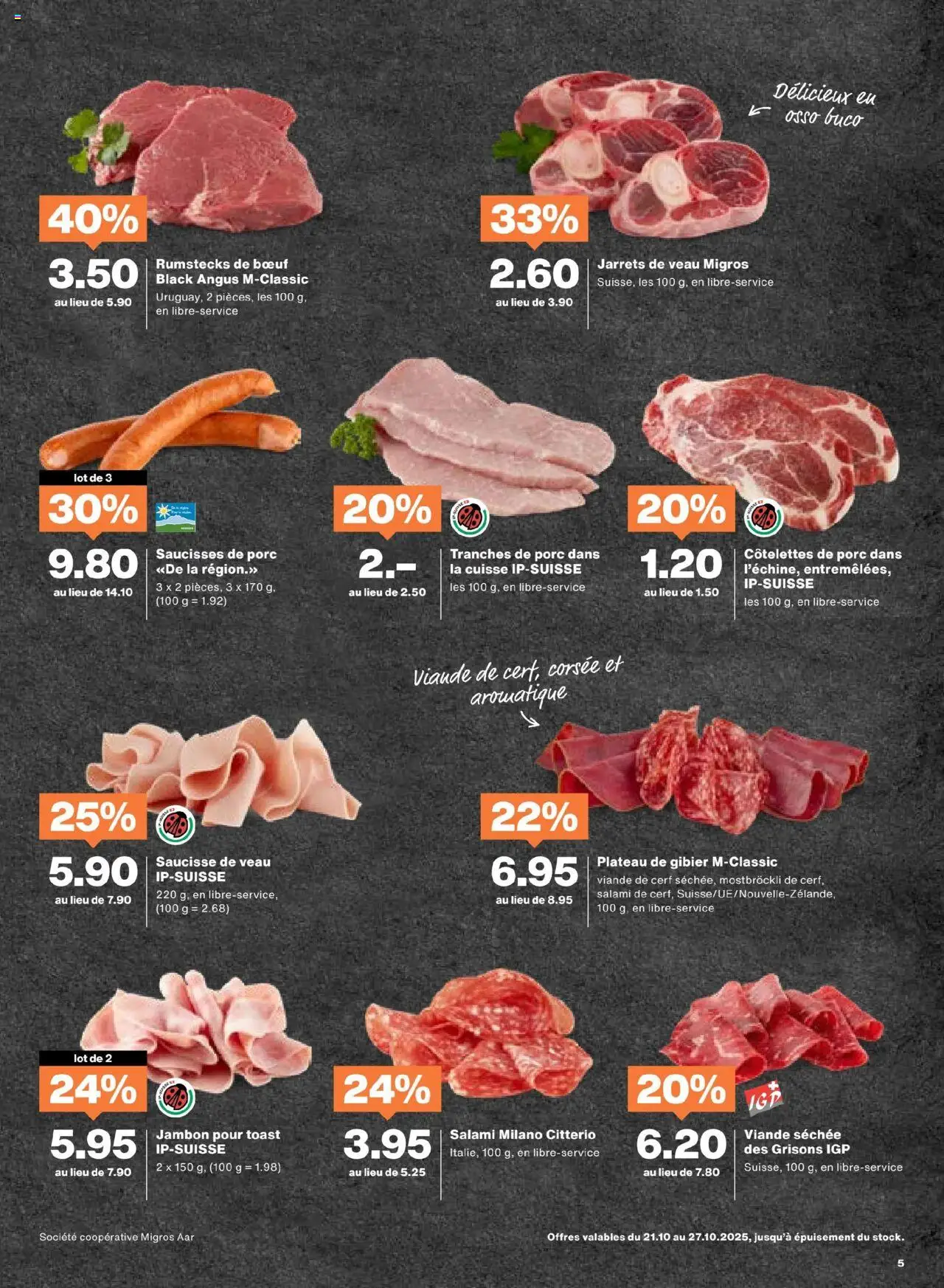 Migros Aktionen FR – gültig ab 21.10.2025 | Seite: 5 | Produkte: Salami