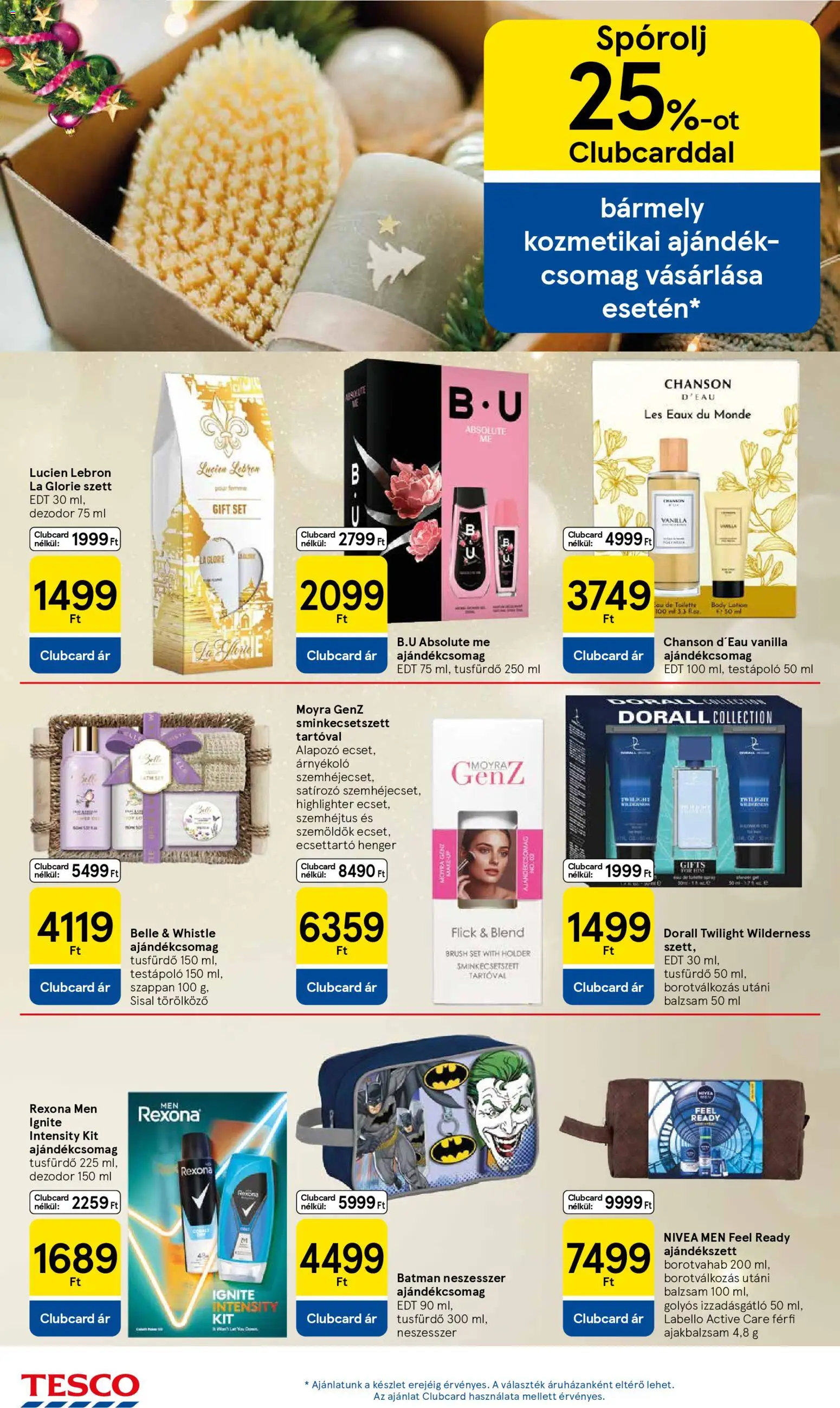 Tesco akciós ujság - amely érvényes a következő dátumtól: 11.12.2025 | Oldal: 38 | Termékek: Body, Alapozó, Szappan, Izzadásgátló