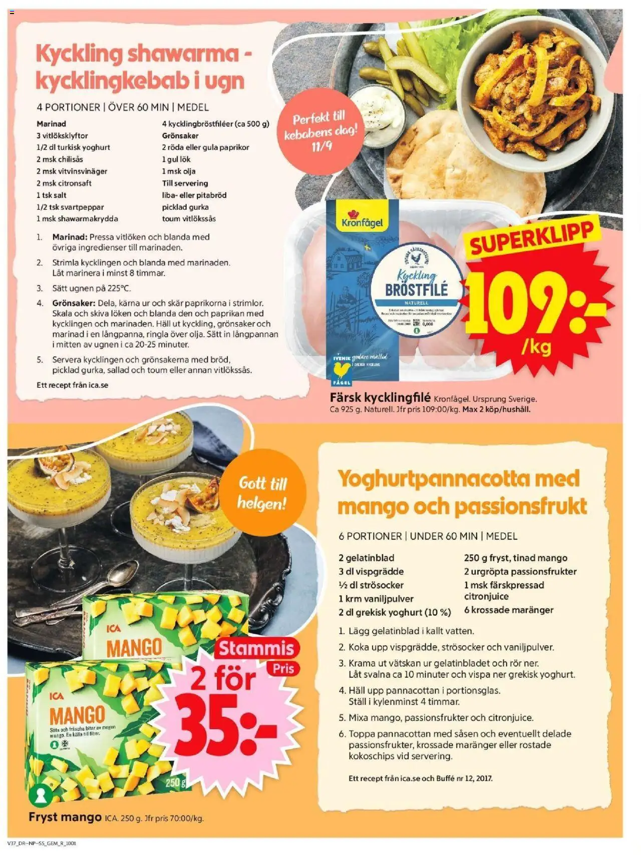 ICA Supermarket reklamblad aktuell från 08.09.2025 | Sida: 6 | Produkter: Salt, Yoghurt, Vitvinsvinäger, Gurka