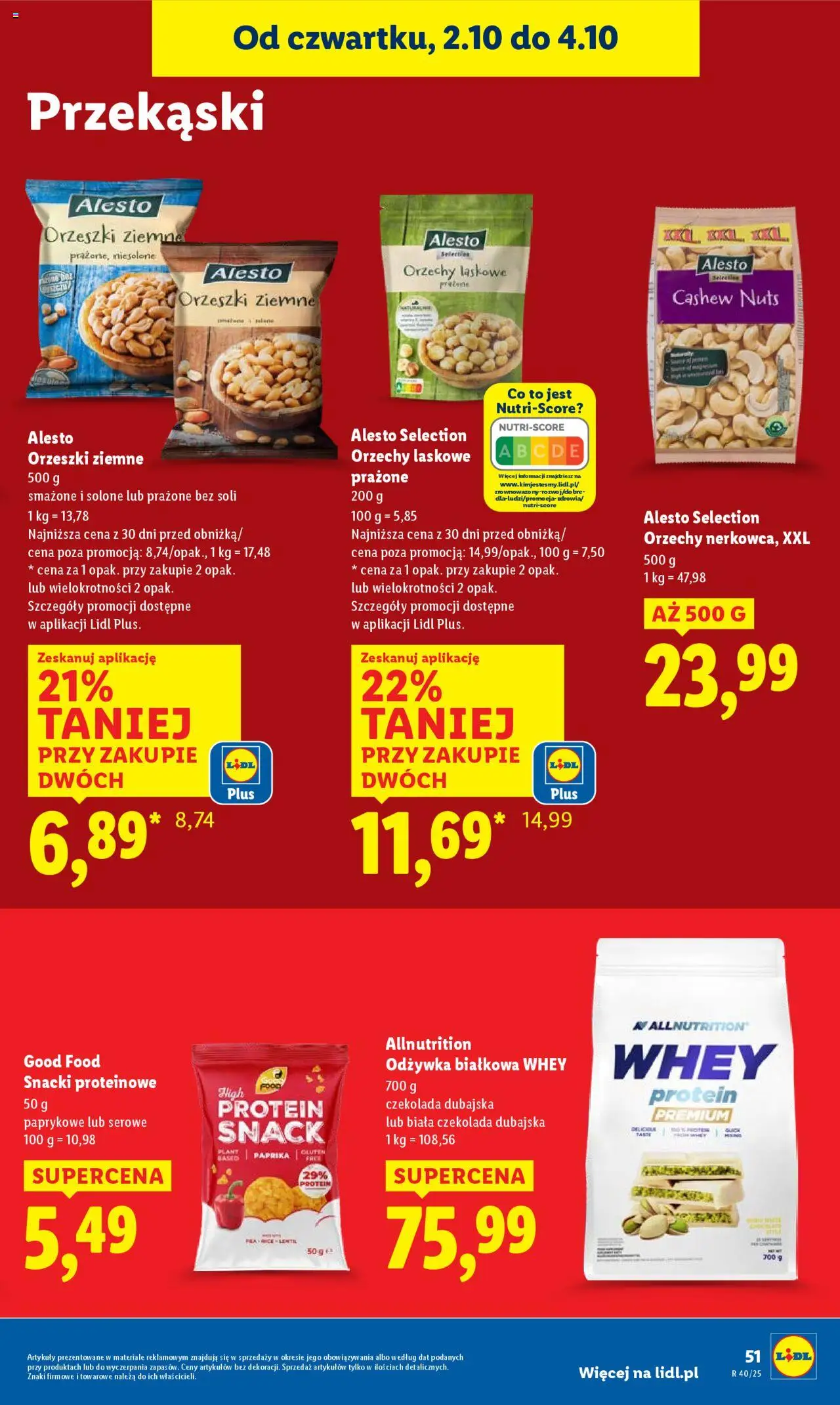 Lidl Gazetka od 02.10.2025 | Strona: 55 | Produkty: Orzechy laskowe prażone, Orzechy laskowe, Orzeszki ziemne, Orzechy