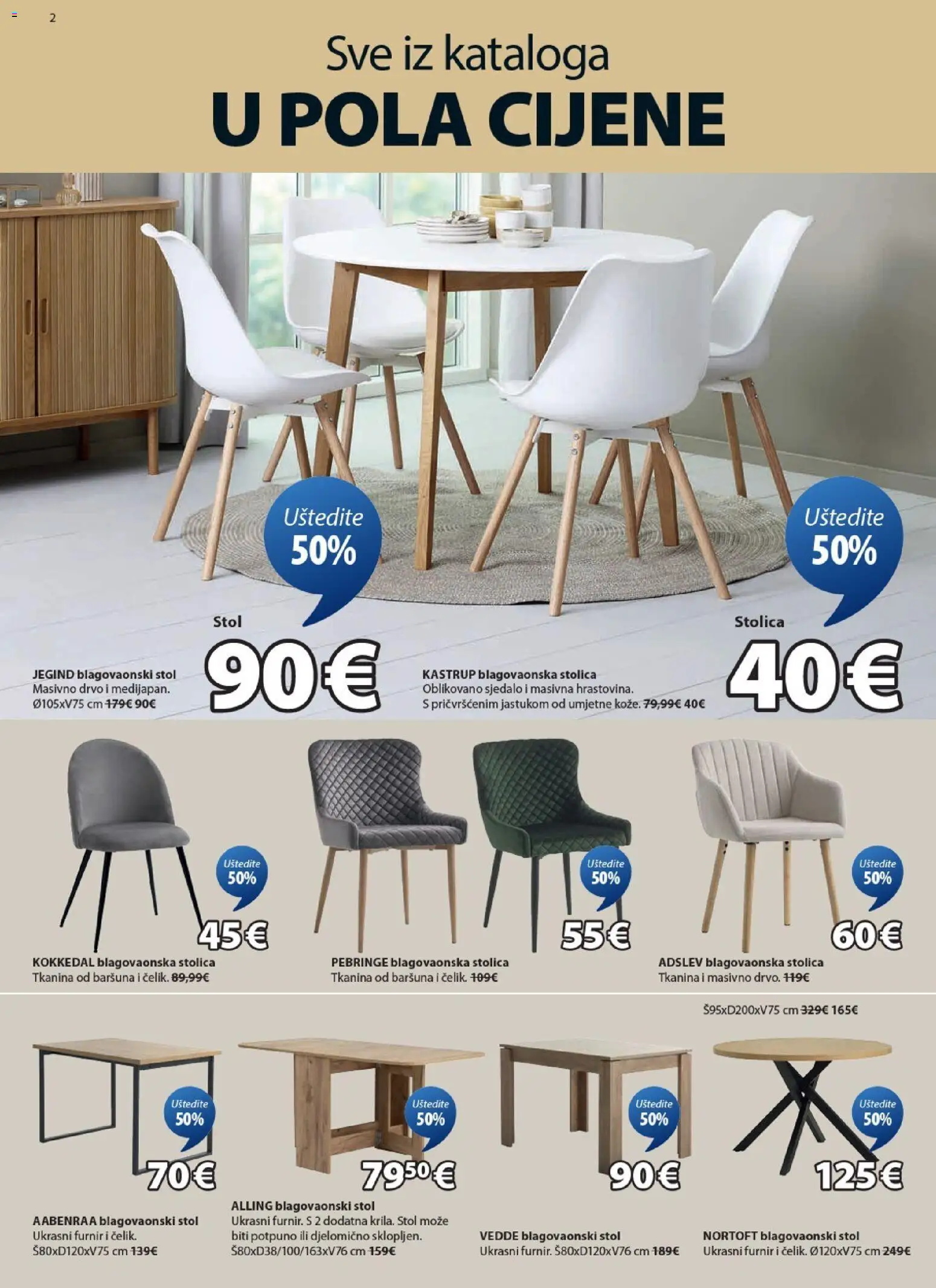 JYSK katalog | vrijedi od 02.02.2026 | Stranica: 2 | Proizvodi: Stol, Stolica, Blagovaonska stolica