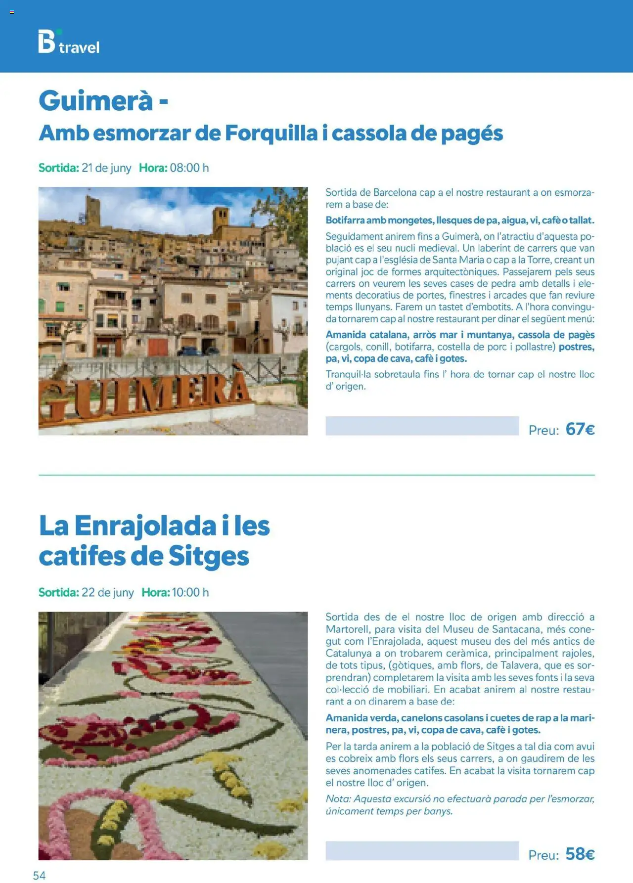 B the travel brand Viatges i Excursions │ válido desde el 01.05.2025 | Página: 54 | Productos: Café
