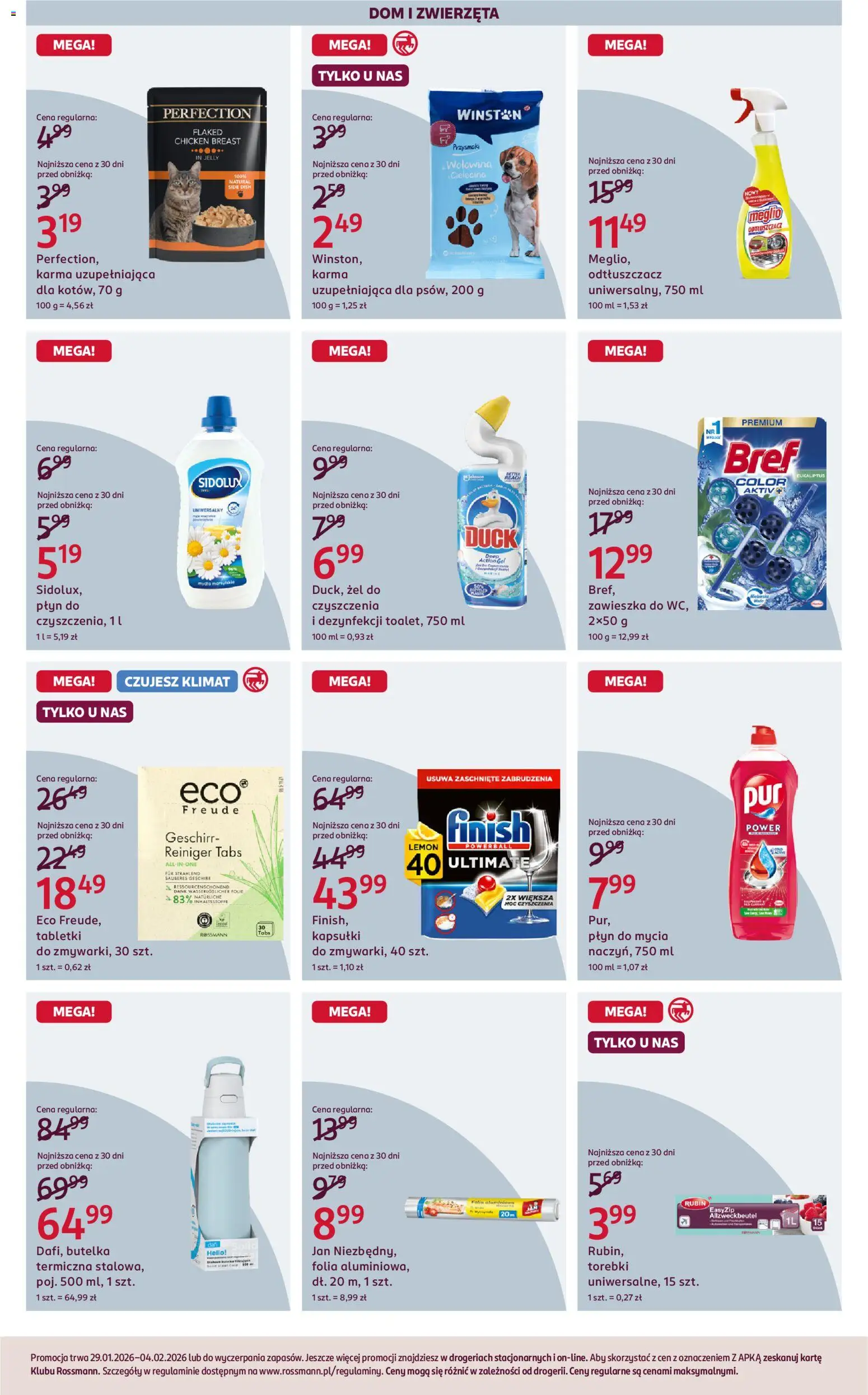 Rossmann Gazetka od 29.01.2026 | Strona: 3 | Produkty: Meglio, Wołowina, Finish, Torebki