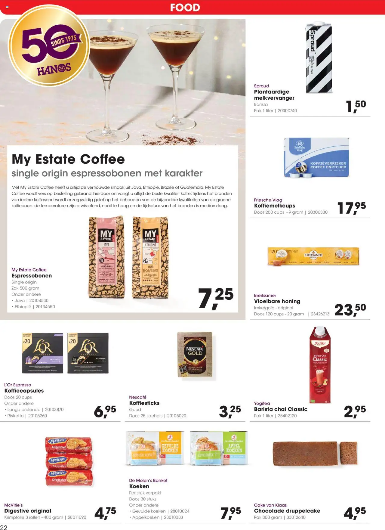  | Pagina: 22 | Producten: Chocolade, Koffiecapsules, Appel, Nescafe