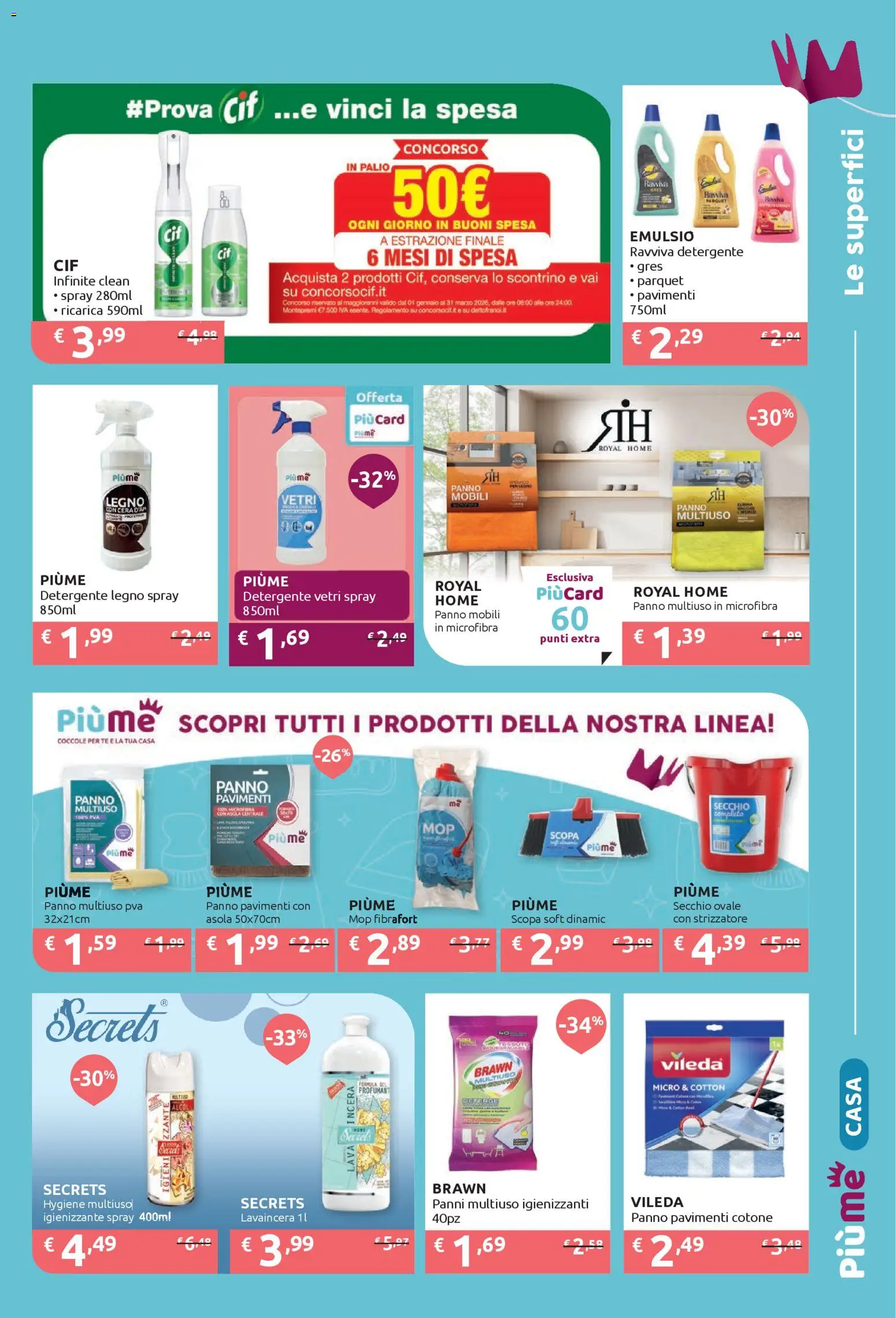 Volantino IperSoap del 05.01.2026 | Pagina: 5 | Prodotti: Detergente, Tè, Scopa, Secchio