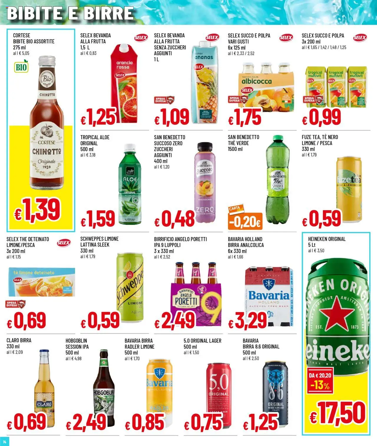 Volantino Galassia del 11.08.2025 | Pagina: 14 | Prodotti: Succo, The, Arancia, Cactus