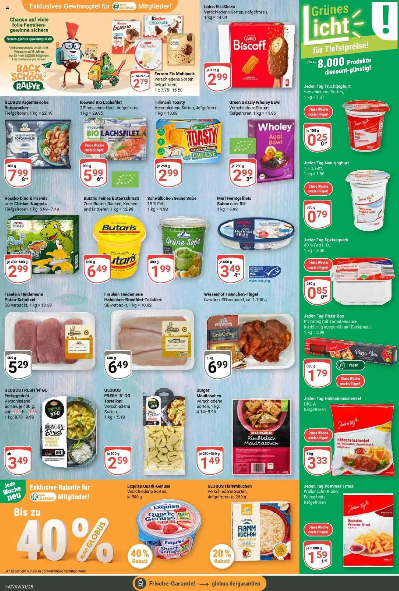Globus prospekt Hattersheim	 - gültig ab dem 28.07.2025 | Seite: 10 | Produkte: Burger, Pommes frites, Fruchtjoghurt, Kuchen